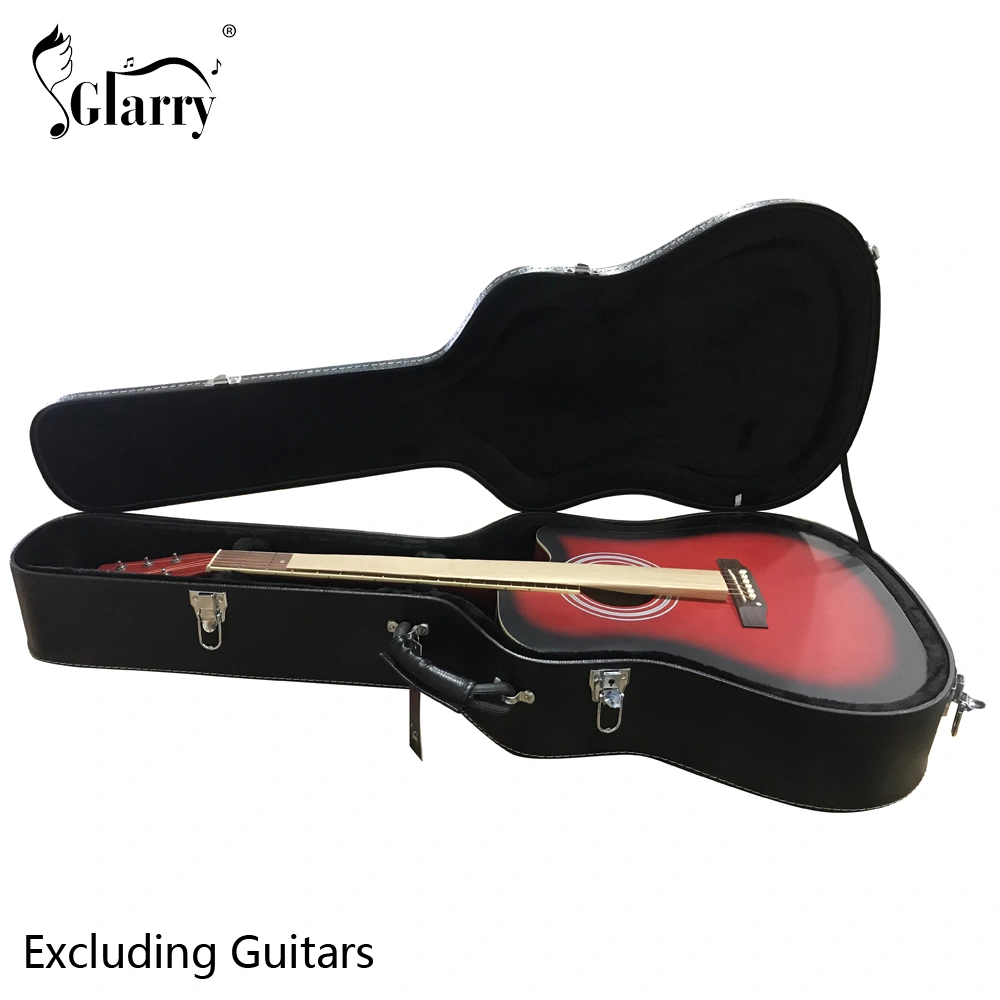41" Folk Guitar Hardshell Carrying Case Fits Most Acoustic Guitars Microgroove Flat Black view 14