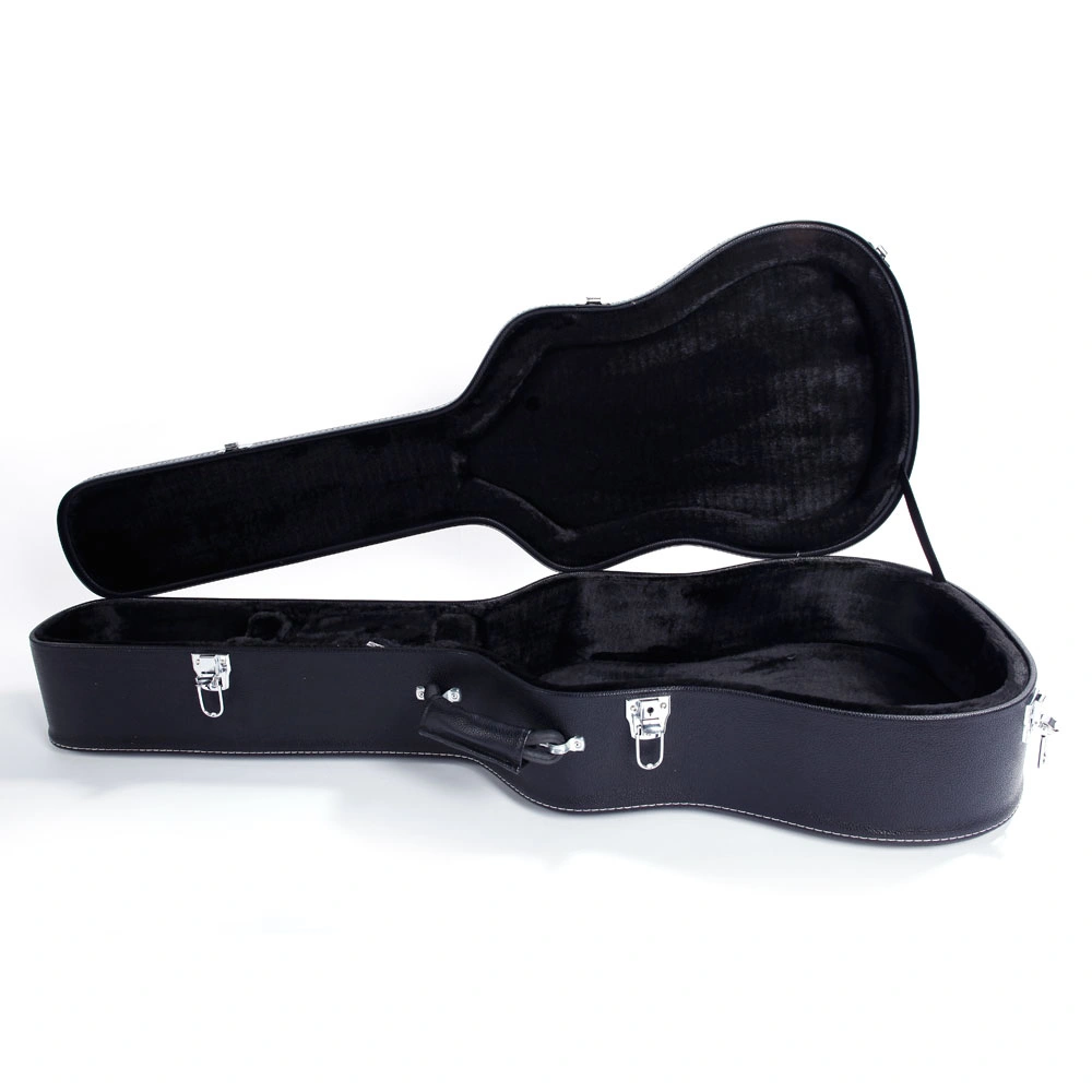 41" Folk Guitar Hardshell Carrying Case Fits Most Acoustic Guitars Microgroove Flat Black view 2