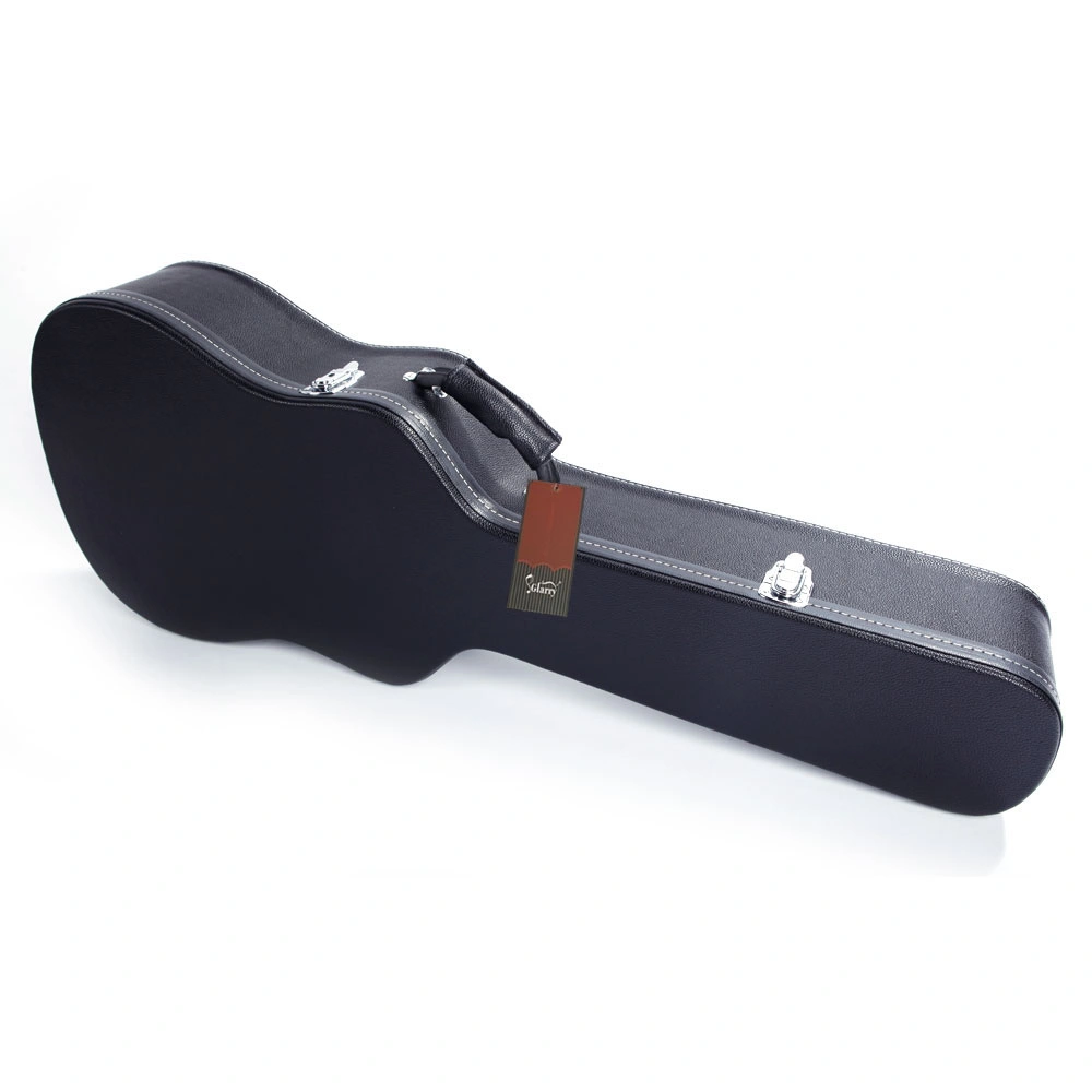 41" Folk Guitar Hardshell Carrying Case Fits Most Acoustic Guitars Microgroove Flat Black view 8
