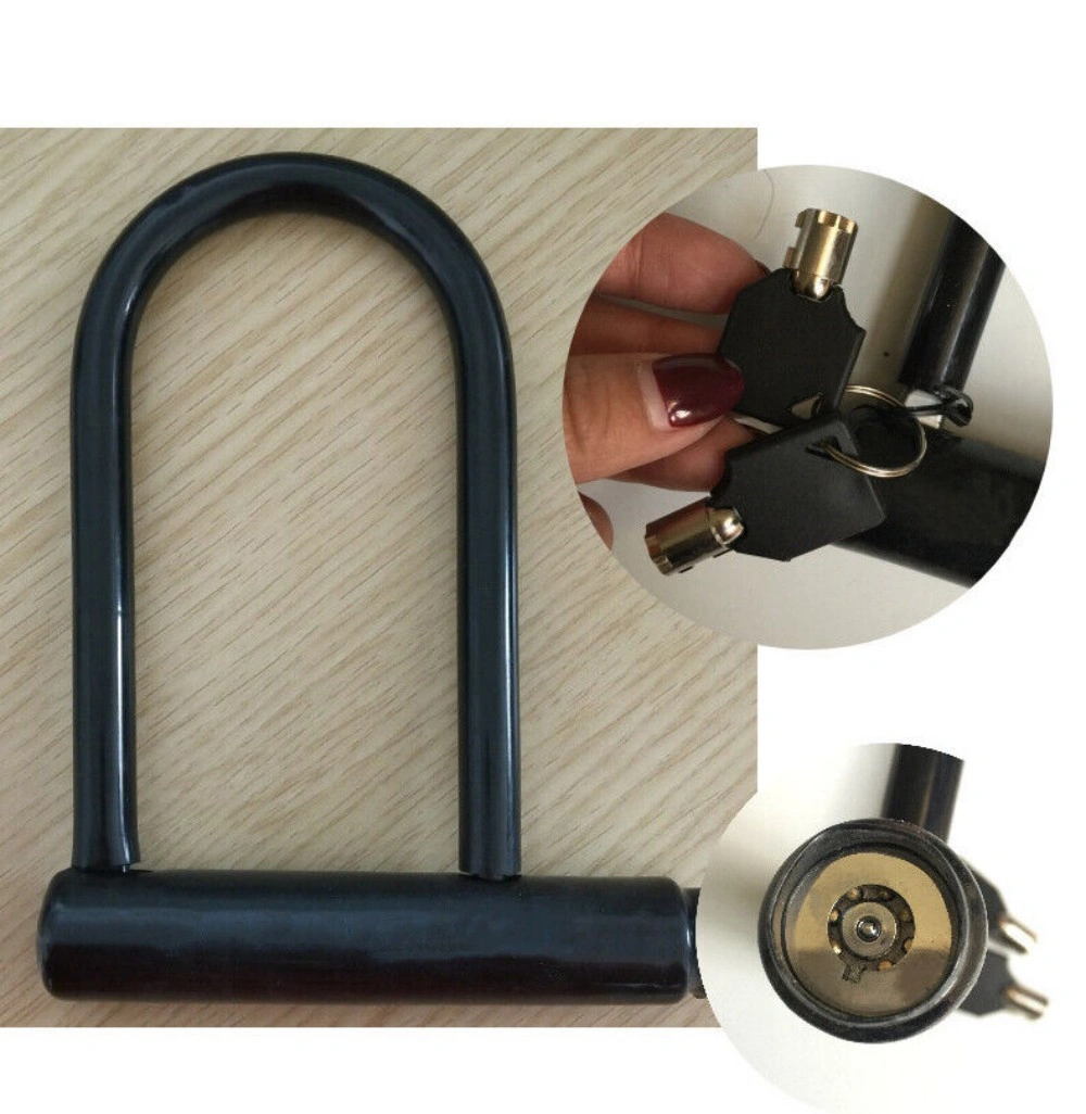 Heavy Duty U-Shaped Bike Cable Lock with Plum Pin & 2 Keys - Anti-Theft Bicycle Security view 2