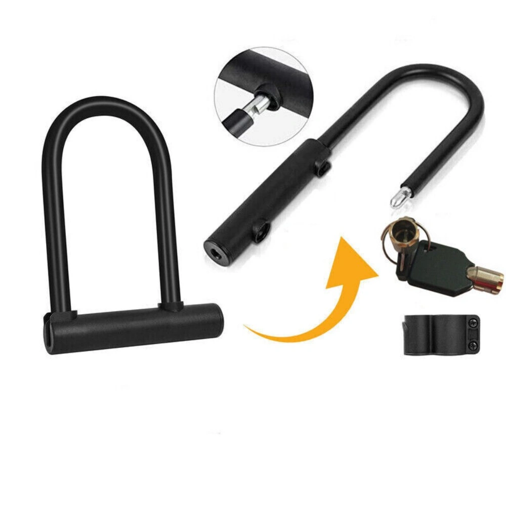 Heavy Duty U-Shaped Bike Cable Lock with Plum Pin & 2 Keys - Anti-Theft Bicycle Security view 4