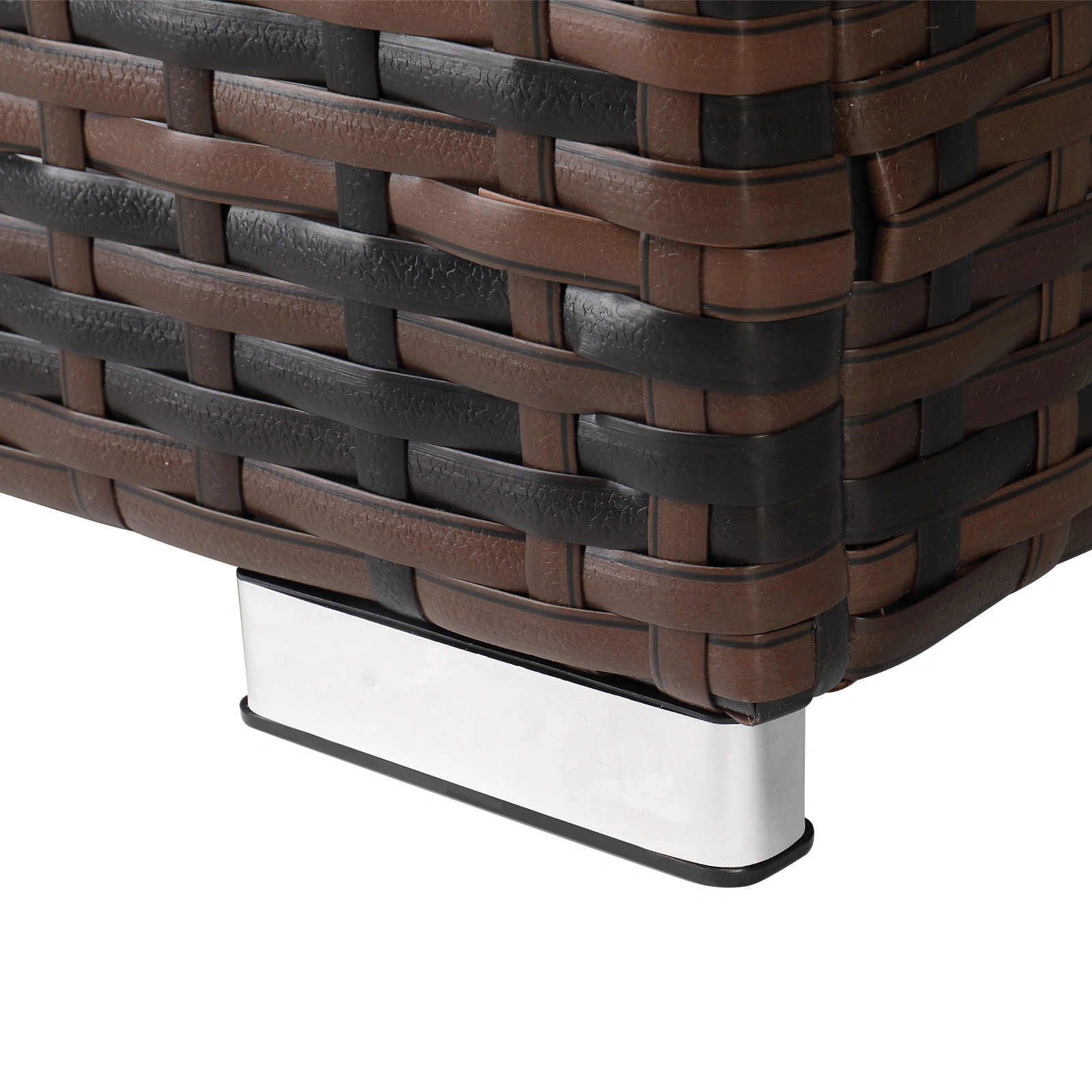 40*40*57cm Iron Frame Gas Bottle Storage Rattan Side Table Brown Gradient view 10