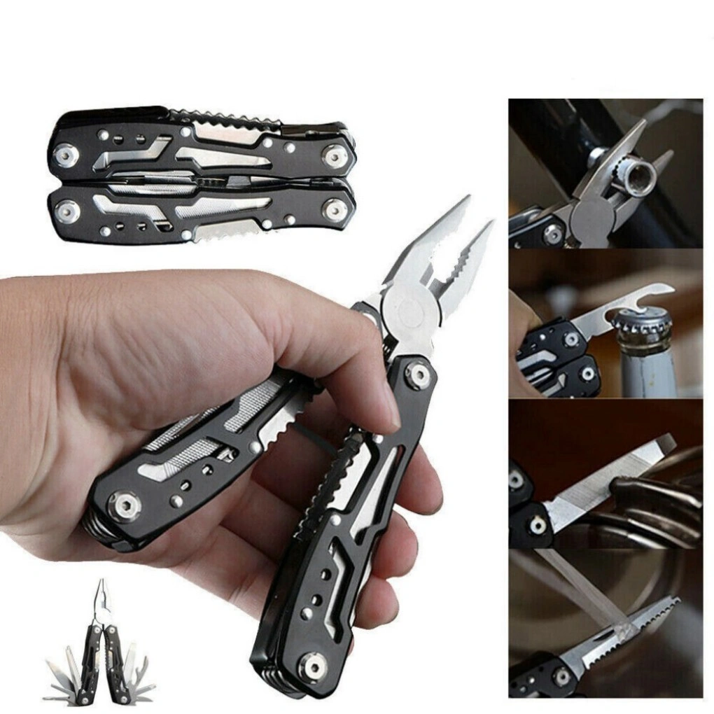Stainless Steel Multi-Tool Pocket Pliers Saw Folding Multi functional Outdoor UK
