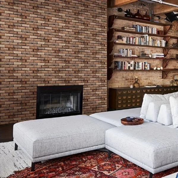 10 pcs 3D Wall Brick Self Adhesive Removable Wallpaper 11.8 x 11.8 Inch Wallpaper Brick Breakaway Wall Decals Vintage Faux Brick Wallpaper Brown for Fireplace Kitchen Backsplash view 5