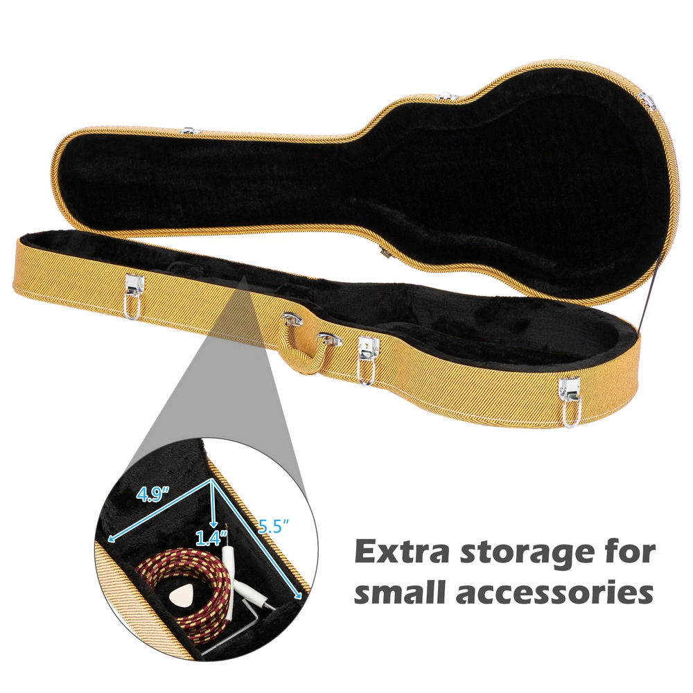 Hard-Shell Electric Guitar Case for GLP Style Electric Guitar Bulge Surface Yellow view 5
