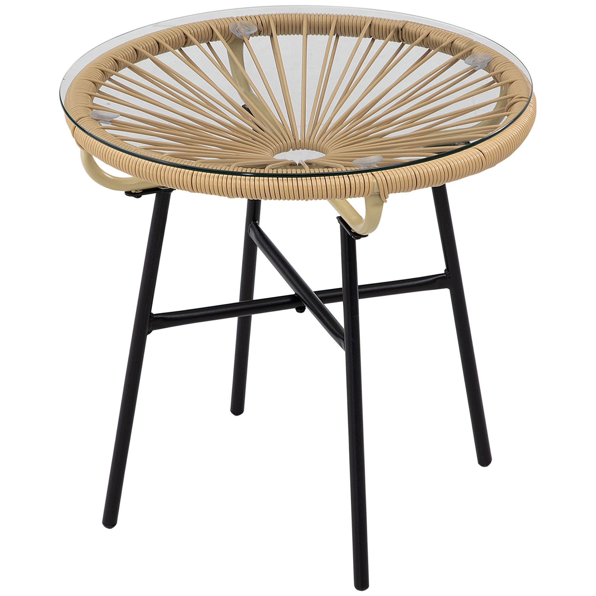 Rattan Coffee Table Large, Oval Cocktail Table with Storage Basket, Wicker Center Table for Living Room Home Decor