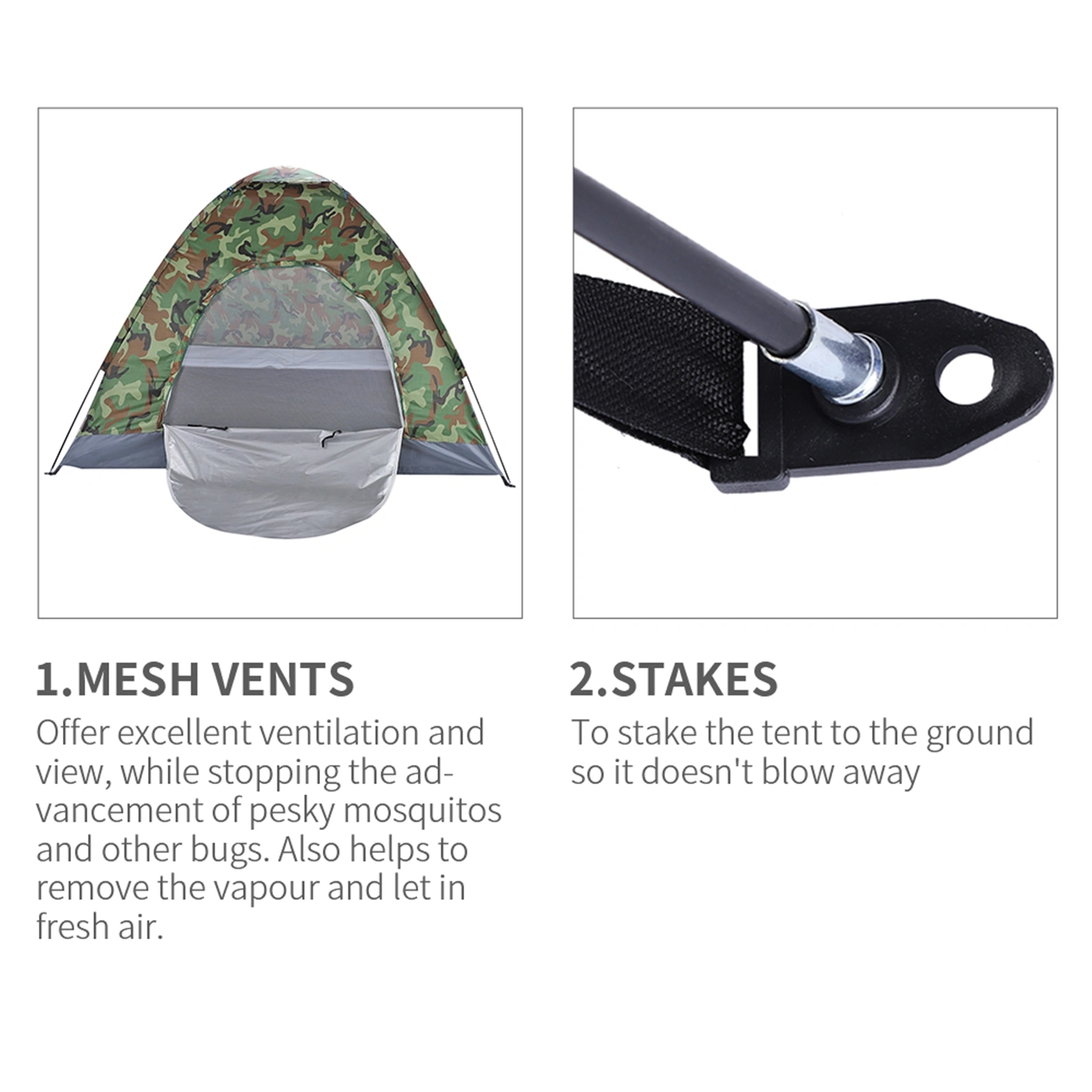 3-4 Person Camping Dome Tent Camouflage view 18