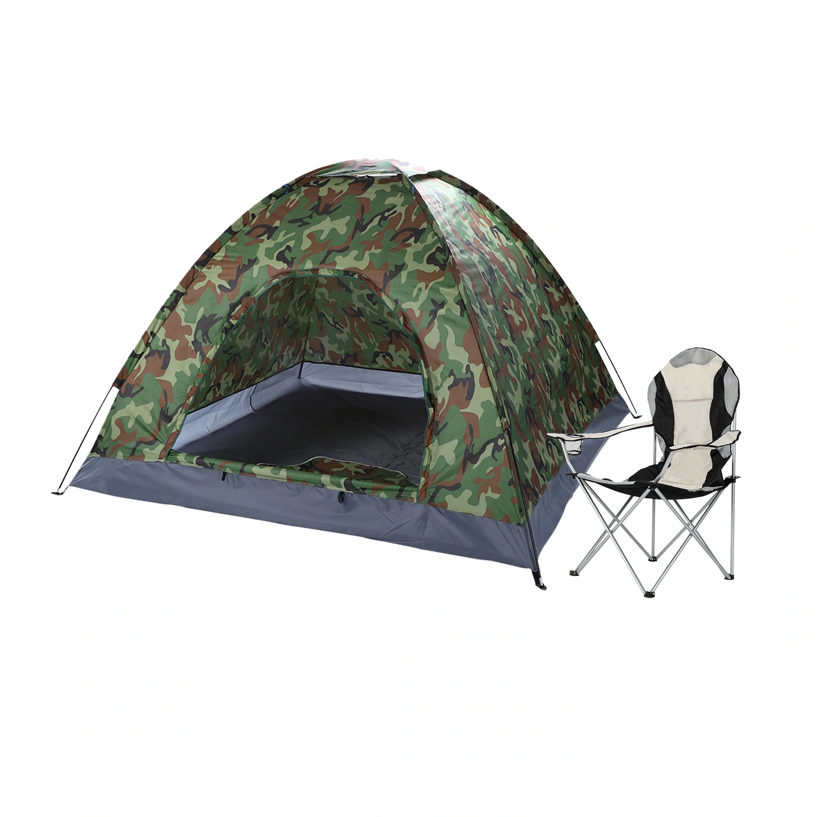 3-4 Person Camping Dome Tent Camouflage view 2
