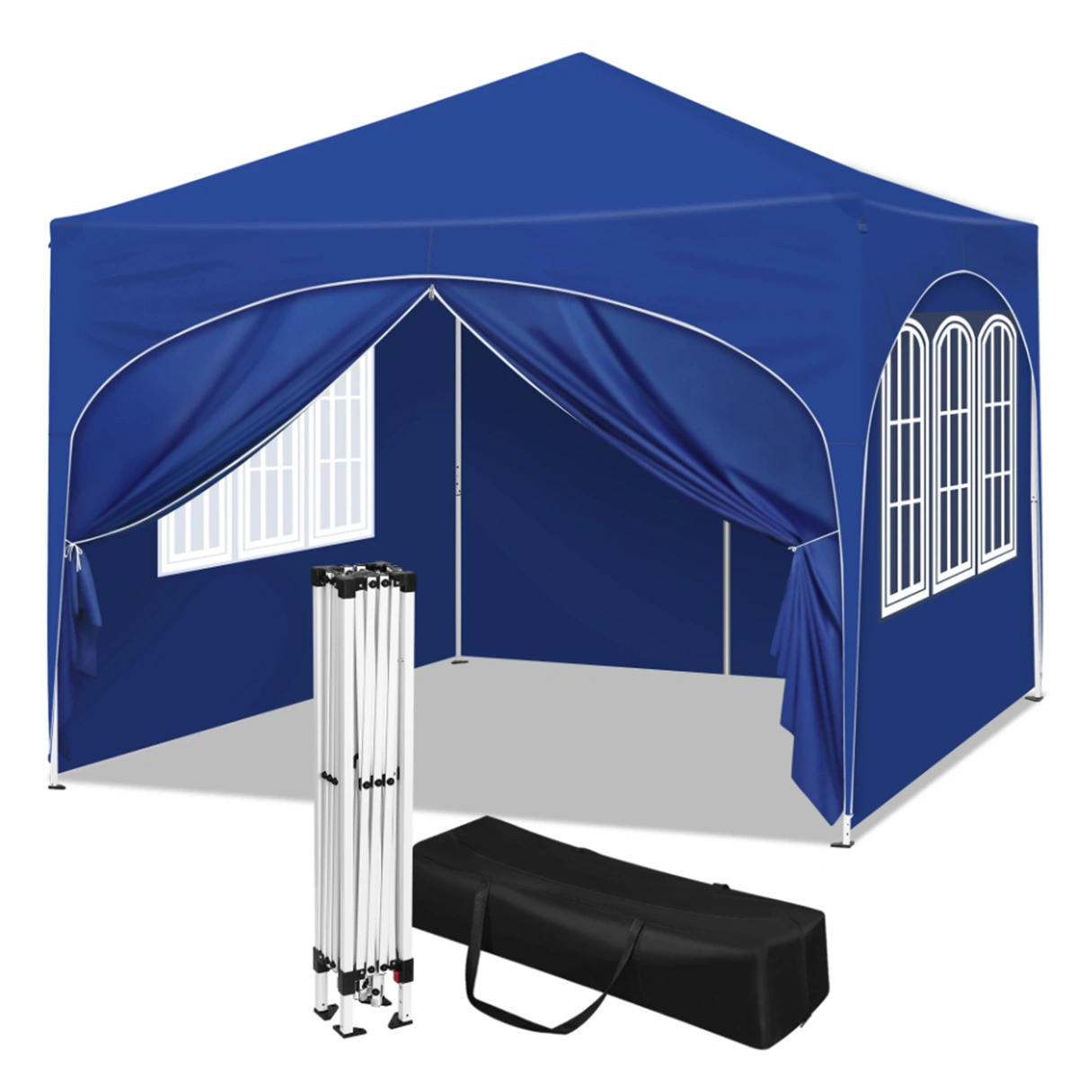 Pop Up Party Tent 10x10 Outdoor Gazebo Canopy Waterproof UV Protection Instant Setup for Camping