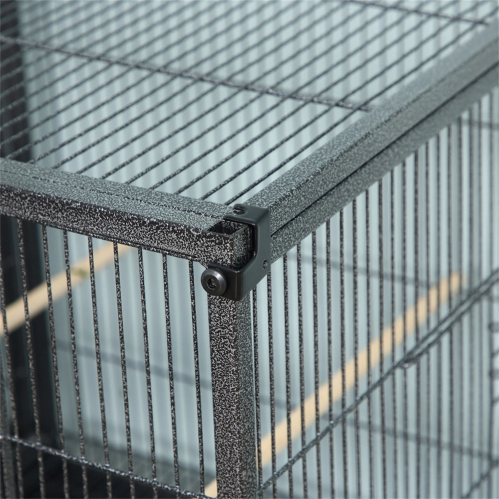 Decorative Bird Cage Stand - Elevated Pet Parrot House with Perch and Feeder, Easy Clean Design view 2
