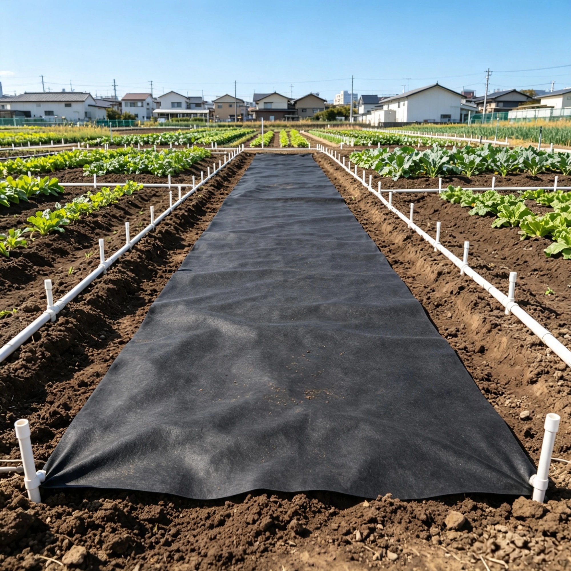 6x100FT Non-Woven Geotextile Fabric, Heavy Duty Driveway & French Drain Weed Barrier Ground Cover