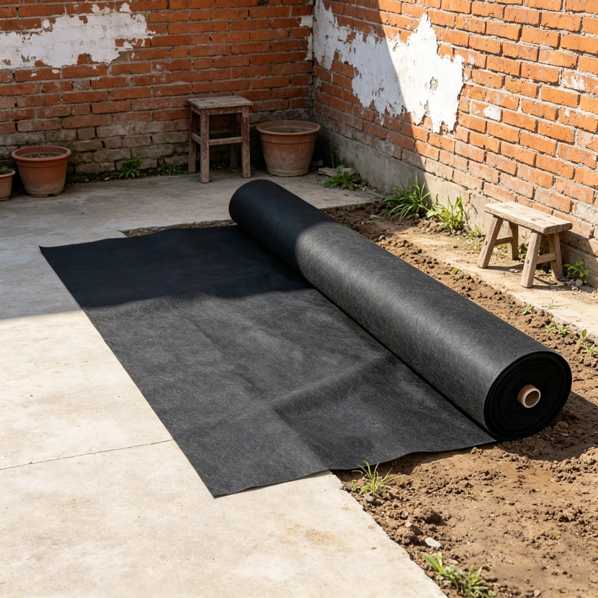 6x100FT Non-Woven Geotextile Fabric, Heavy Duty Driveway & French Drain Weed Barrier Ground Cover view 4