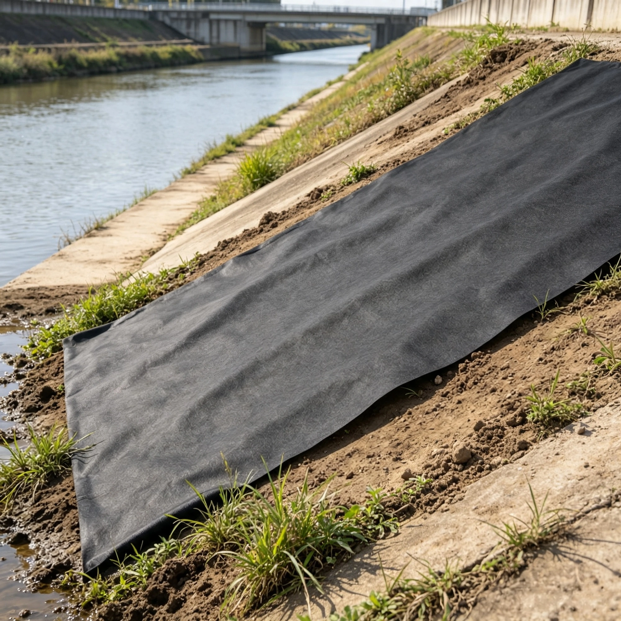 6x100FT Non-Woven Geotextile Fabric, Heavy Duty Driveway & French Drain Weed Barrier Ground Cover view 5