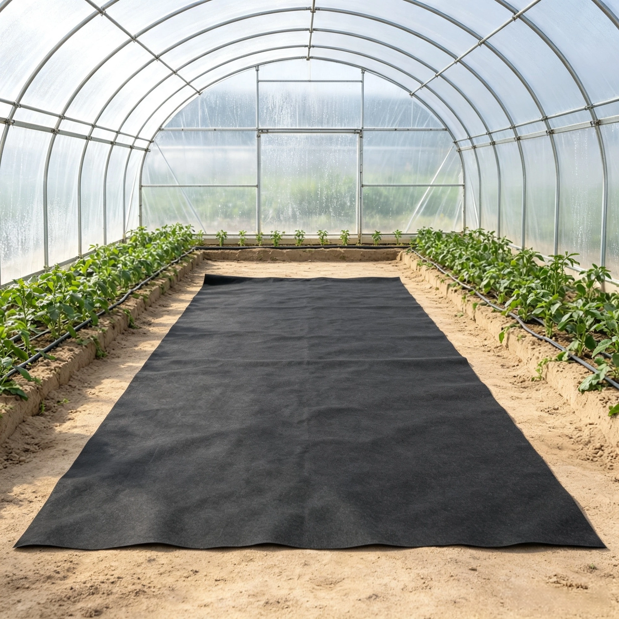 6x100FT Non-Woven Geotextile Fabric, Heavy Duty Driveway & French Drain Weed Barrier Ground Cover view 6