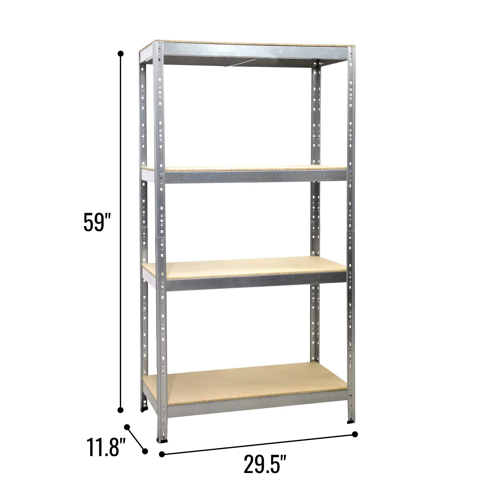 4 Tier Heavy Duty Metal Galvanised Shelving Rack Unit Garage Storage Shelf UK view 3