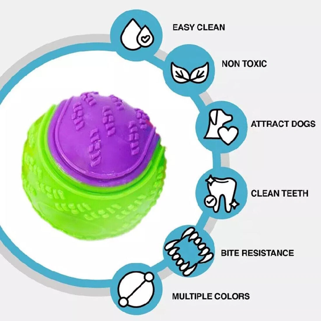 Set of 8 Scooby-Doo Squeaky Dog Balls Durable Interactive Dental Cleaning Toys UK view 3