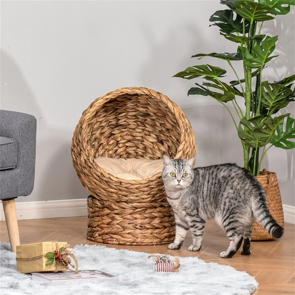 Soft Plush Pet Cat Bed House, Cozy Cave Style Cat Crate, Washable, Indoor Outdoor Use view 2