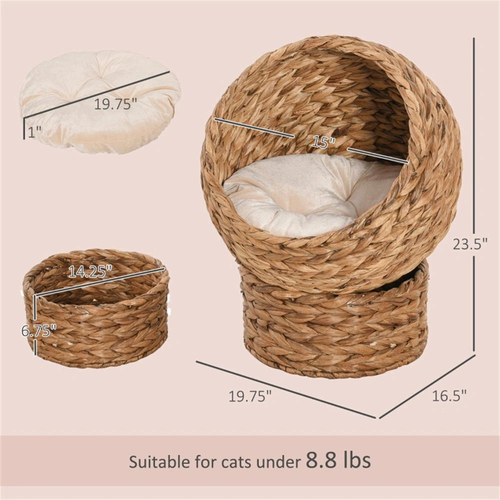 Soft Plush Pet Cat Bed House, Cozy Cave Style Cat Crate, Washable, Indoor Outdoor Use view 3