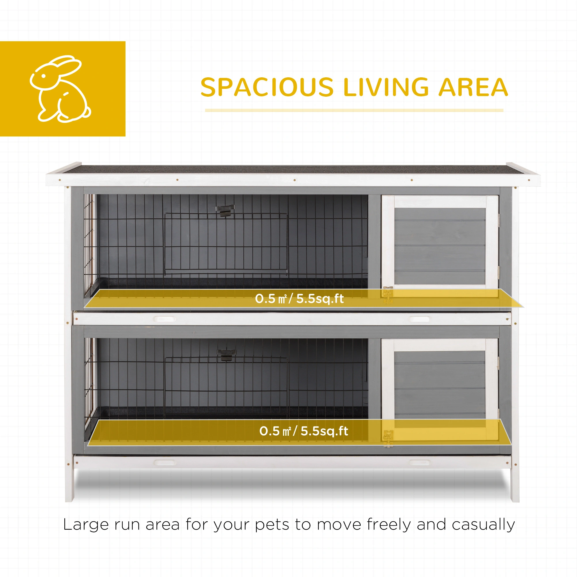 Heavy Duty Small Animal Playpen Cage Metal Exercise Pen for Rabbits Guinea Pigs Hamsters, Adjustable Floor Panel Fencing view 3