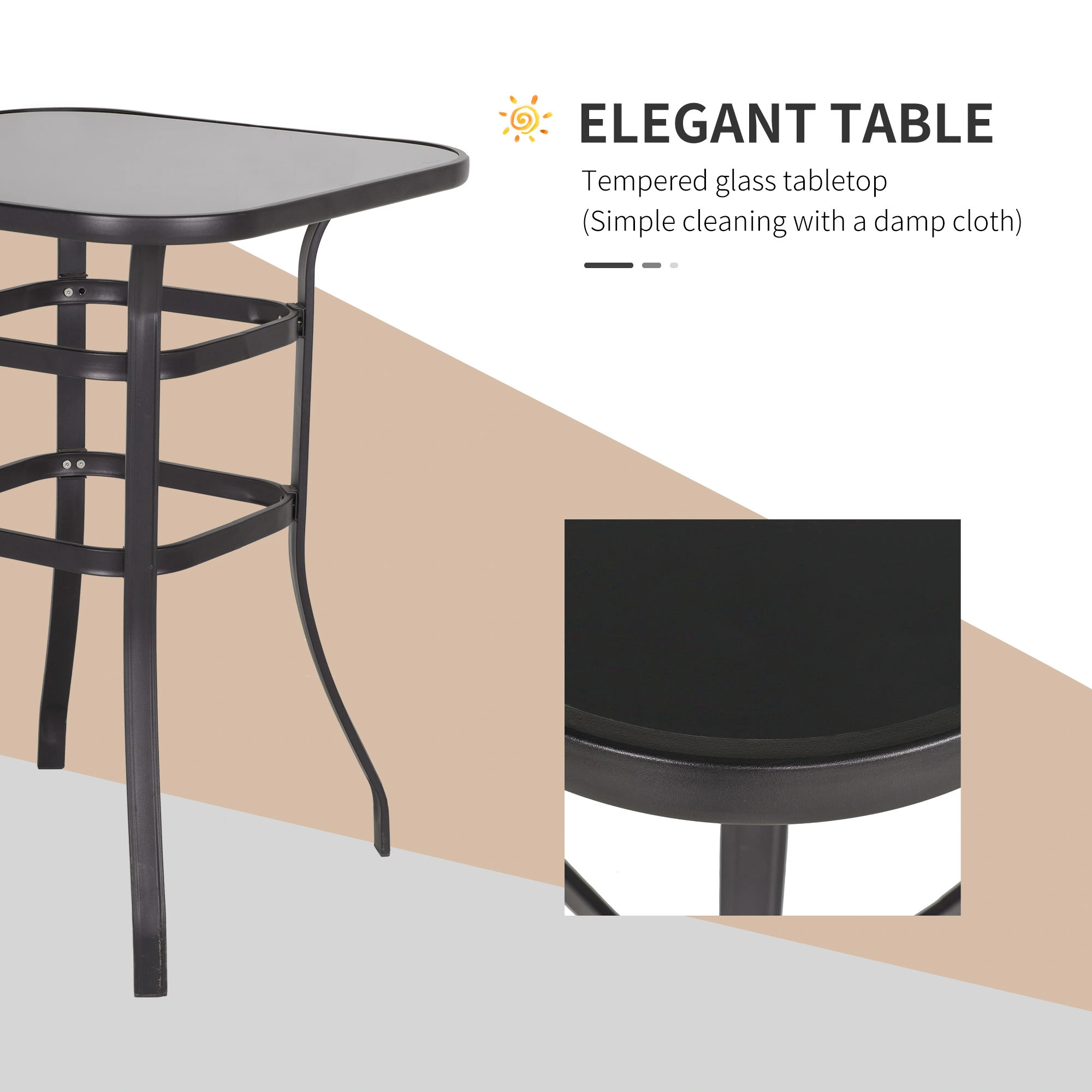 Outdoor Portable Camping Table with Sink, Fold-Down Dining Table for Camping, Hiking, RV & Tailgating view 3