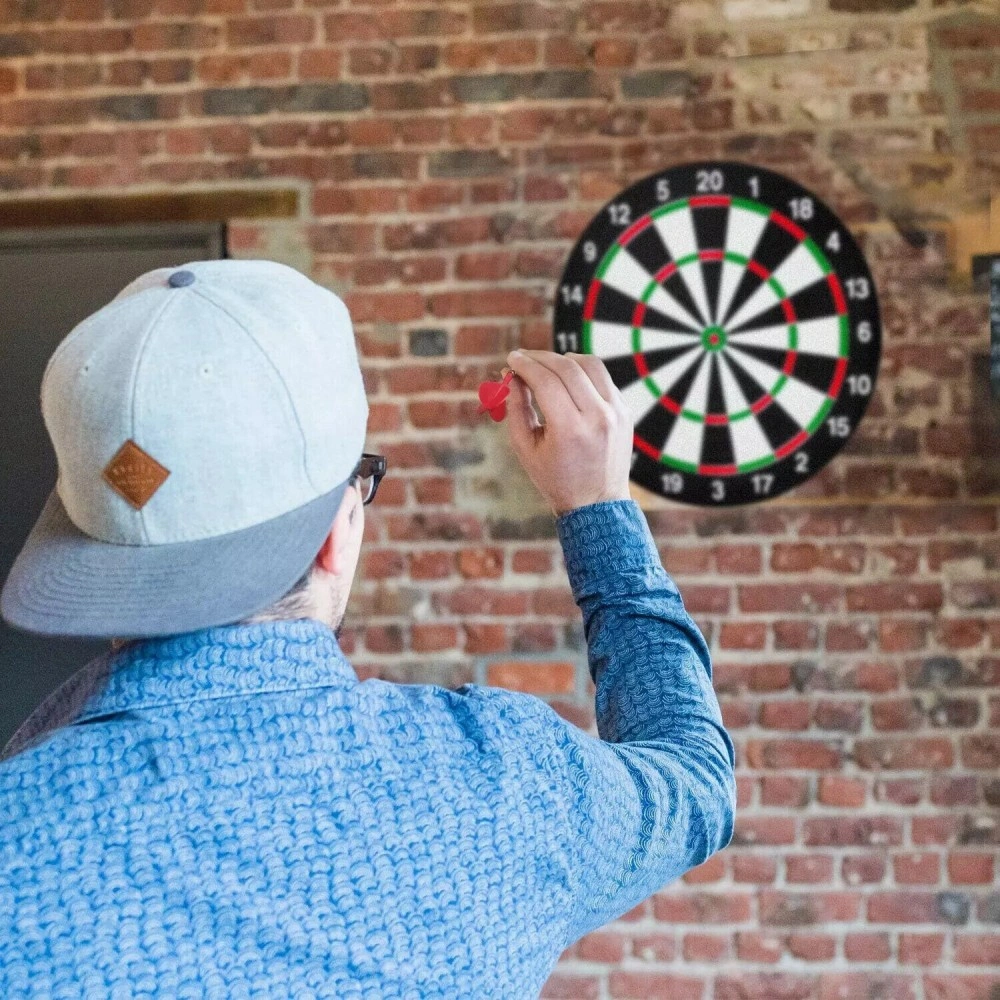 FULL SIZE 17" DARTBOARD SET 6 DARTS FUN FAMILY DART BOARD GAME ADULTS KIDS XMAS view 7