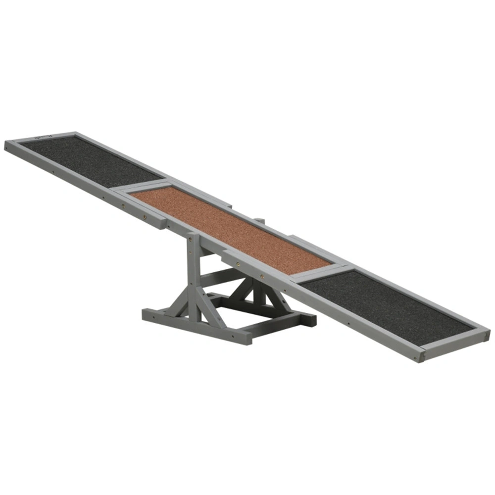 Wooden Dog Agility Seesaw - Adjustable Training Plank for Canine Obstacle Course, Outdoor Dog Equipment, Non-Slip Surface view 2