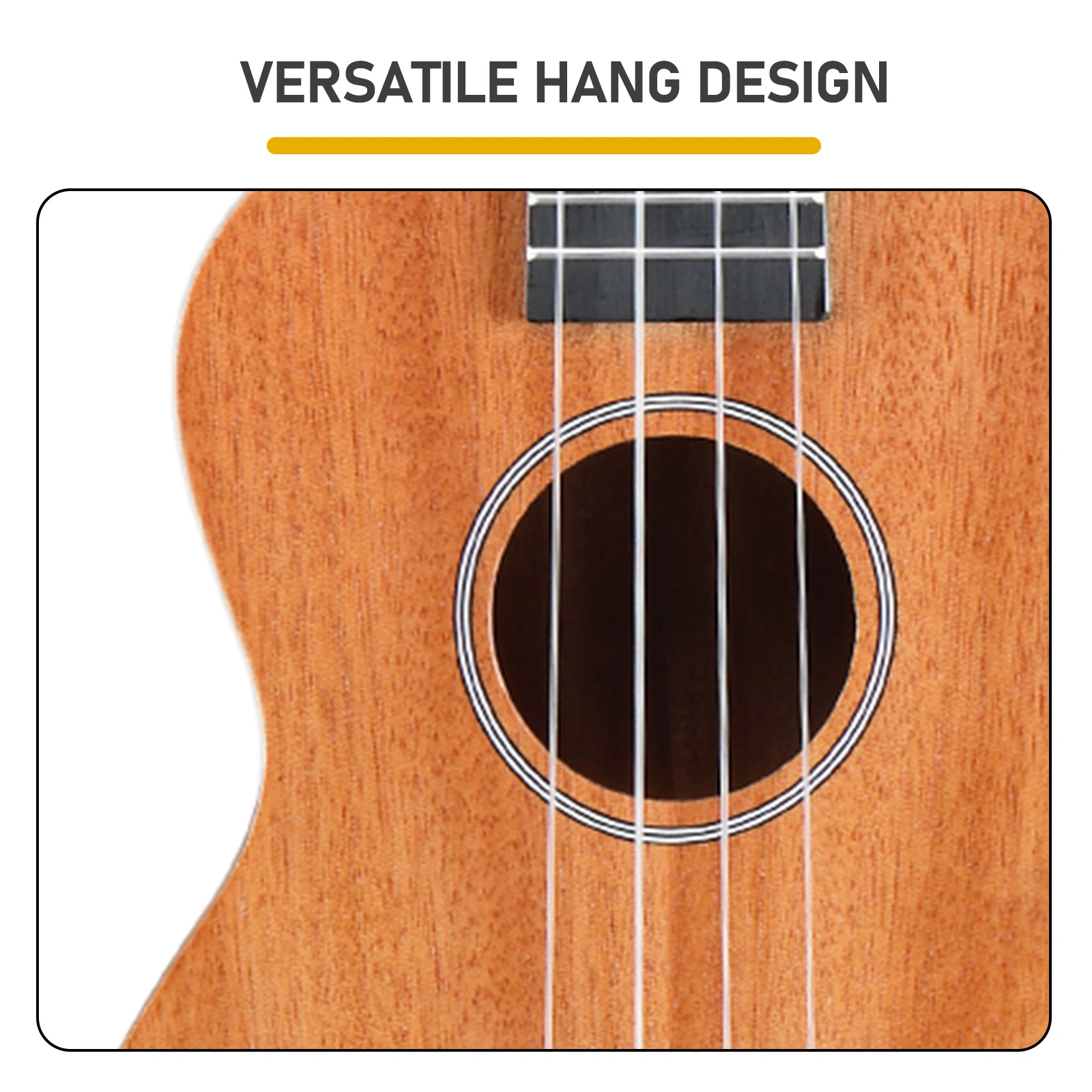 26in mahogany body rosewood fingerboard ukulele, cotton bag, capo, strap, picks*2, tuner, Strings, Dust cloth view 9