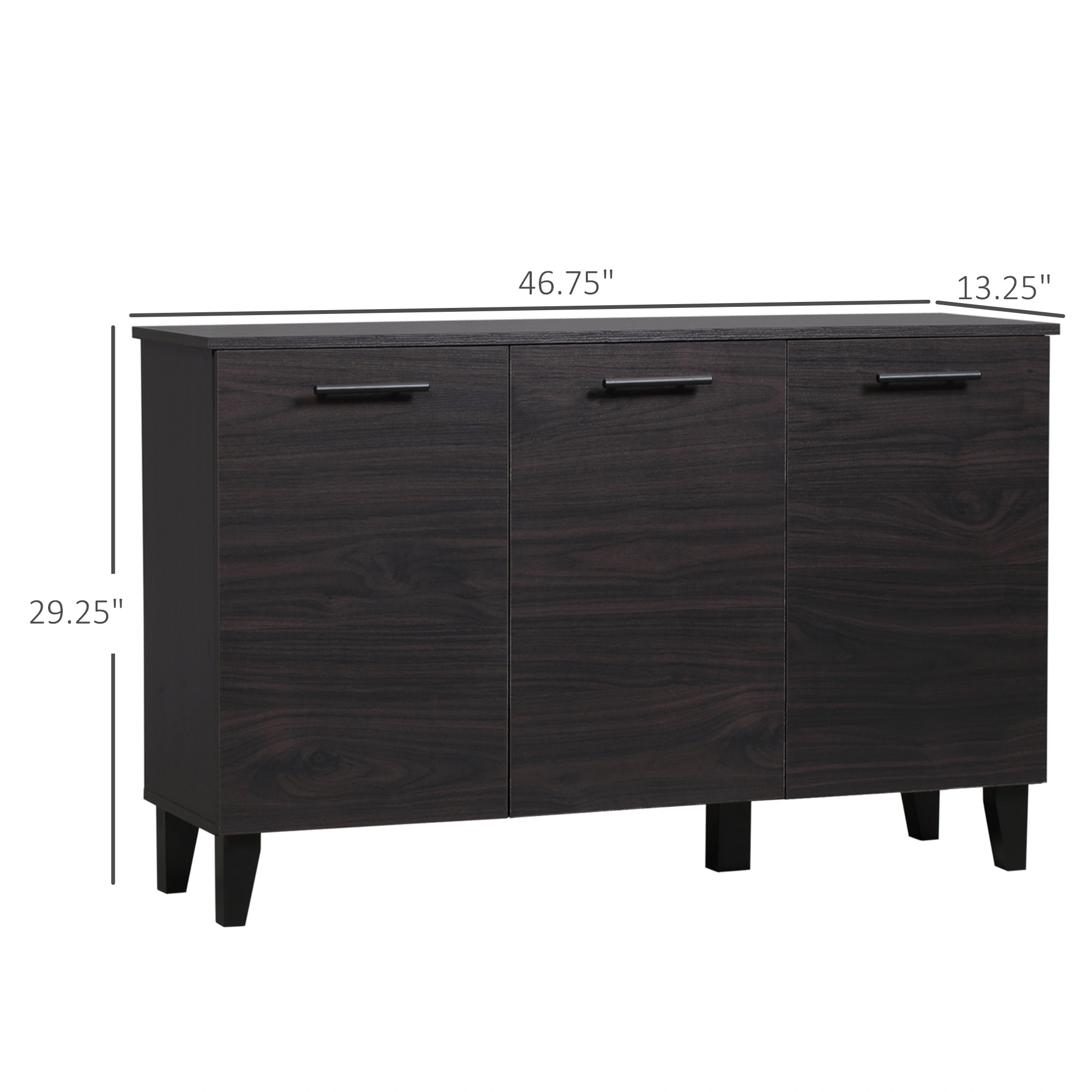 Kitchen Storage Cabinet, Freestanding Pantry Cupboard with Doors, Multi-Shelf Organizer view 2