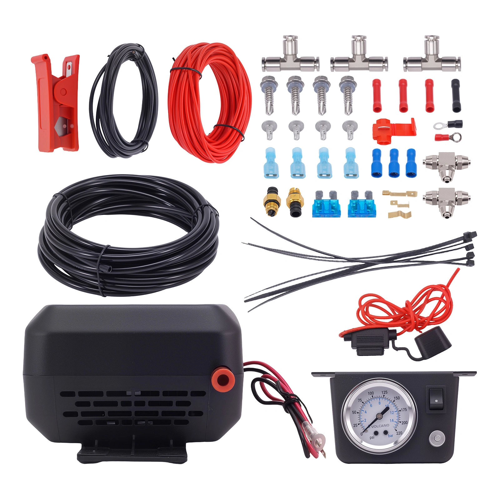 Universal Air shock Compressor Springs Controller Kit for Vans Pickups Air Compressor