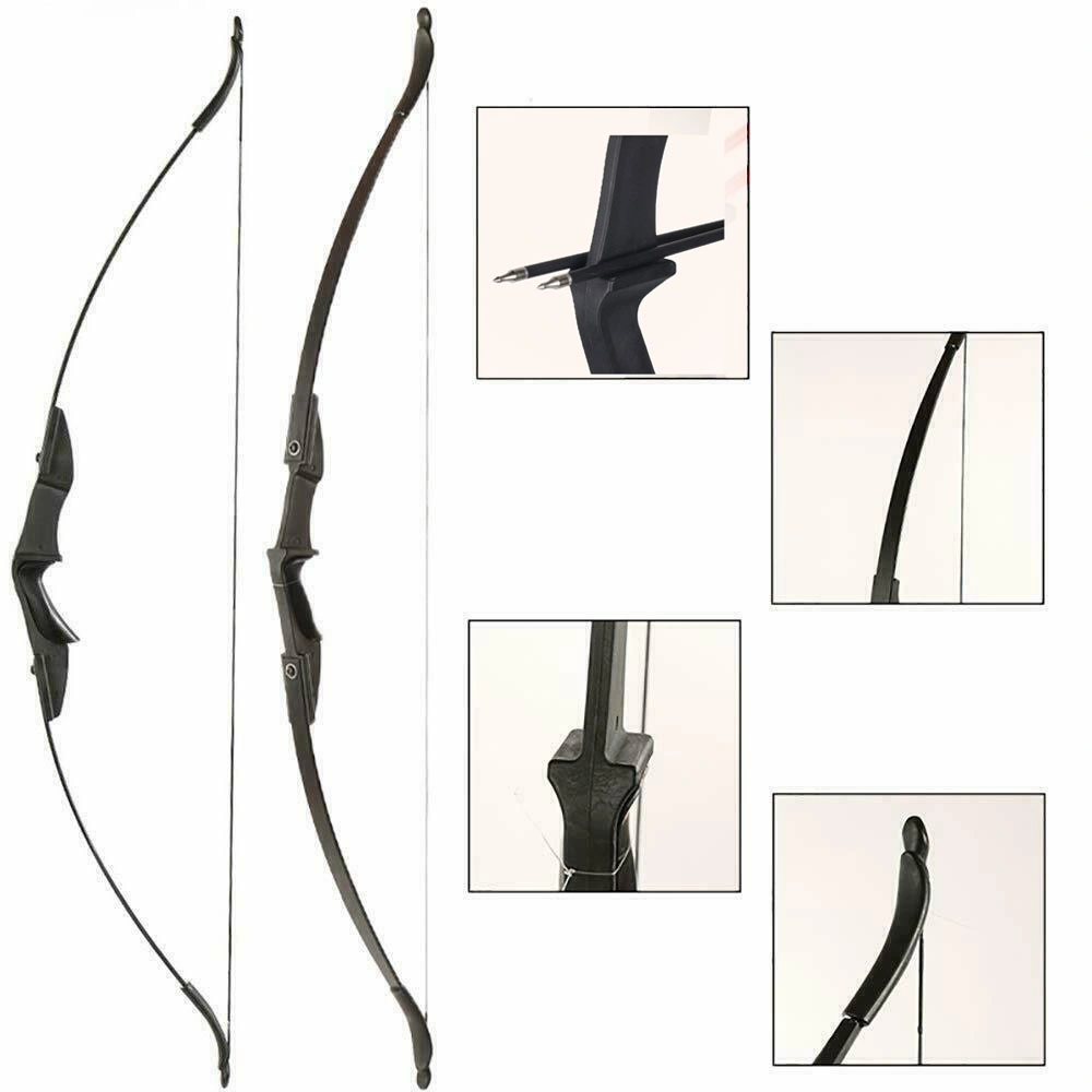 53 Zoll Takedown Recurvebogen 40 lbs mit Fiberglas-Pfeilen, Komplettes Bogenschießen Set für Jagd view 5