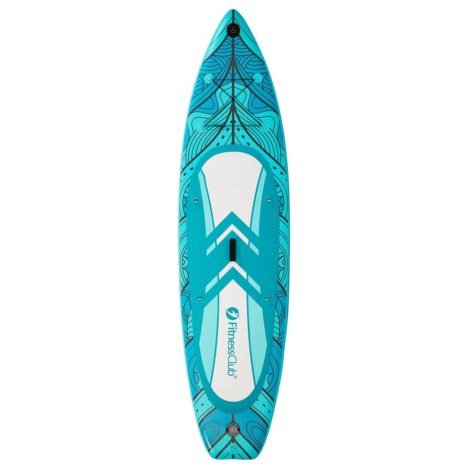 10ft Inflatable Stand Up Paddle Board SUP, Greenish-Blue, Adult Paddleboard