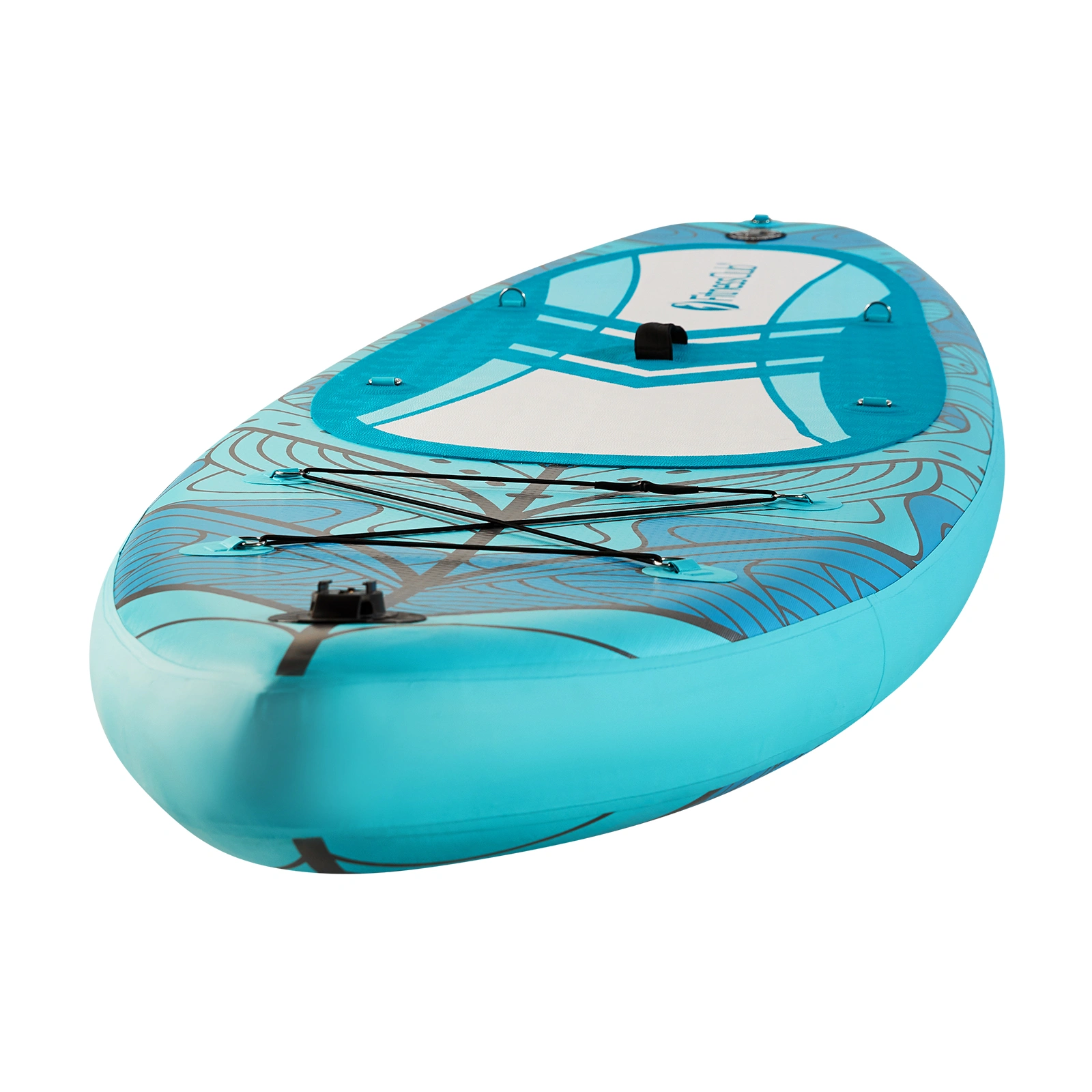 10ft Inflatable Stand Up Paddle Board SUP, Greenish-Blue, Adult Paddleboard view 3