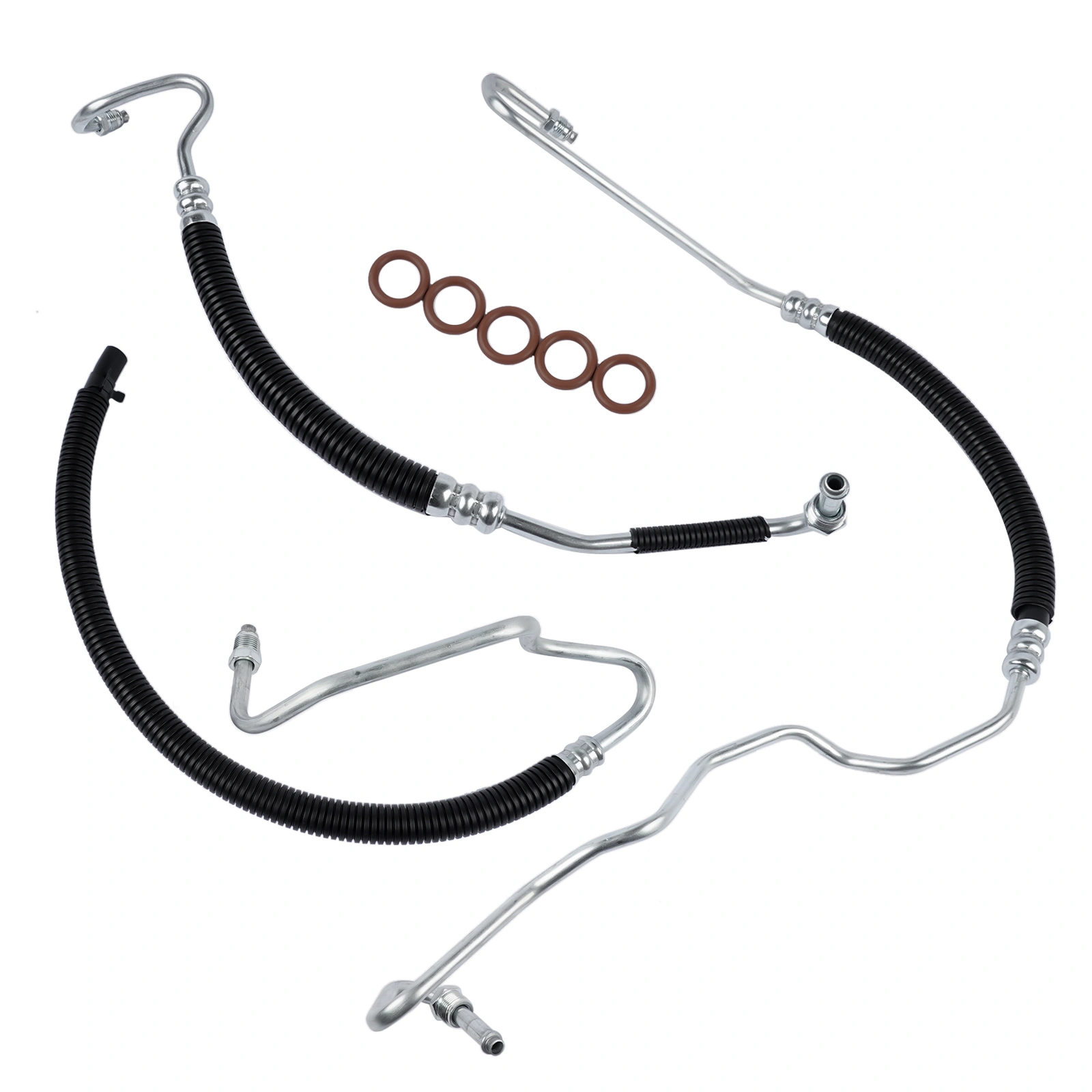 3pcs Power Steering Hose Set for Chevy Silverado GMC Sierra 2500 HD 3500 6.6L V8 Turbo DIESEL 2001-2006 15062625 15295841 15066553 view 5