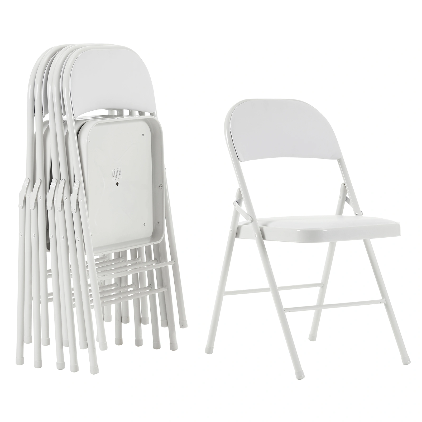 6pcs Elegant Foldable Iron & PVC Chairs for Convention & Exhibition White view 11