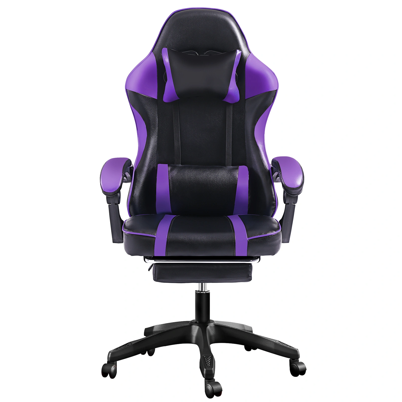 Ergonomic Gaming Chair with Footrest - High Back Recliner Computer Desk Chair for Heavy Adults, Adjustable Lumbar, 360 Swivel, PU Leather