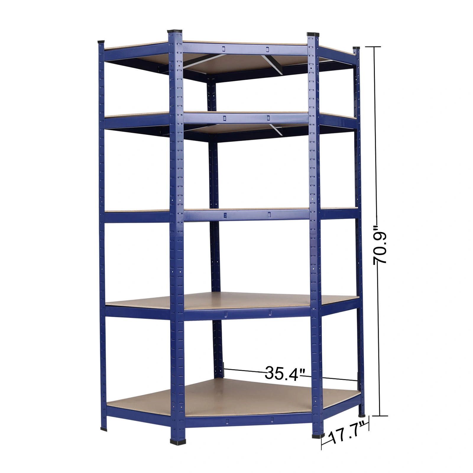 Blue Heavy Duty Metal Garage Shelving Unit, Boltless Storage Shelves Rack for Shed & Workshop view 2