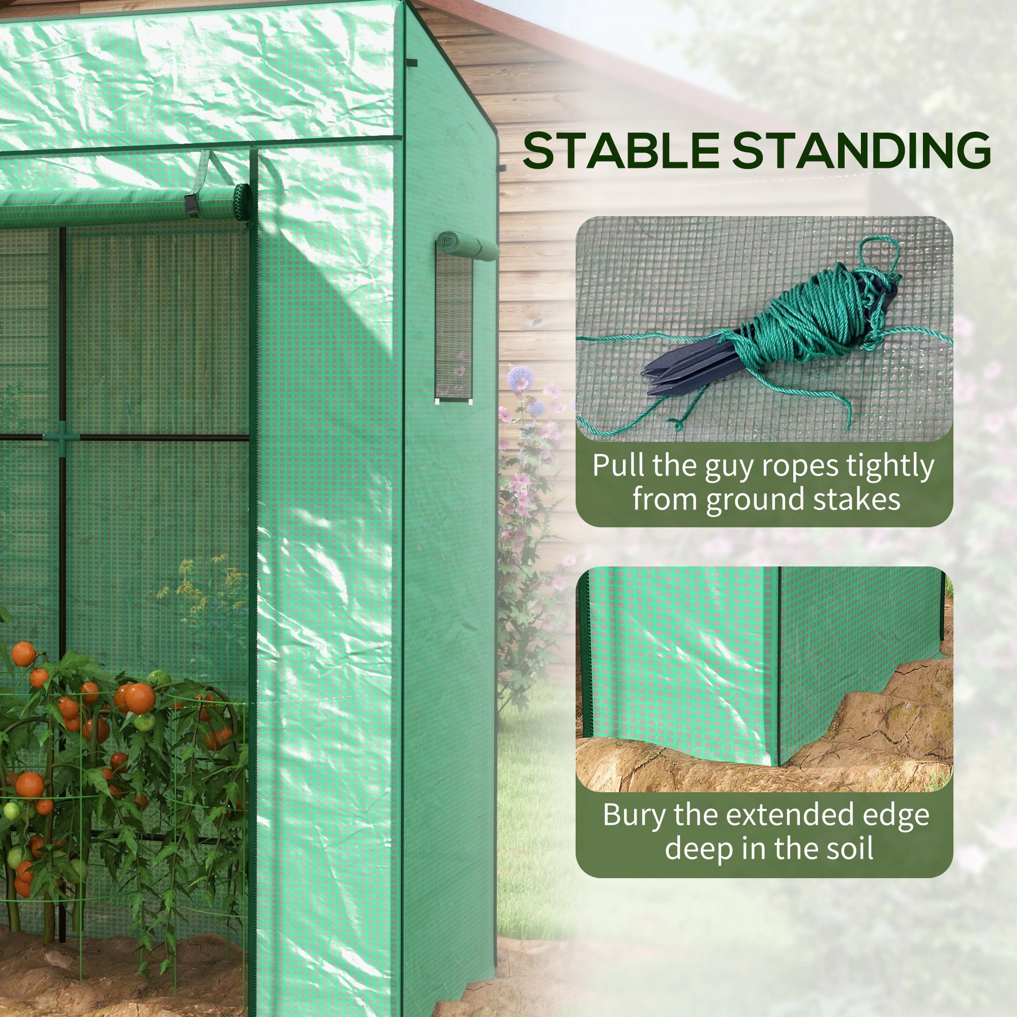 Compact Mini Walk-in Greenhouse, Outdoor Garden Plant Growing Tent, Portable Polyethylene Green House view 2