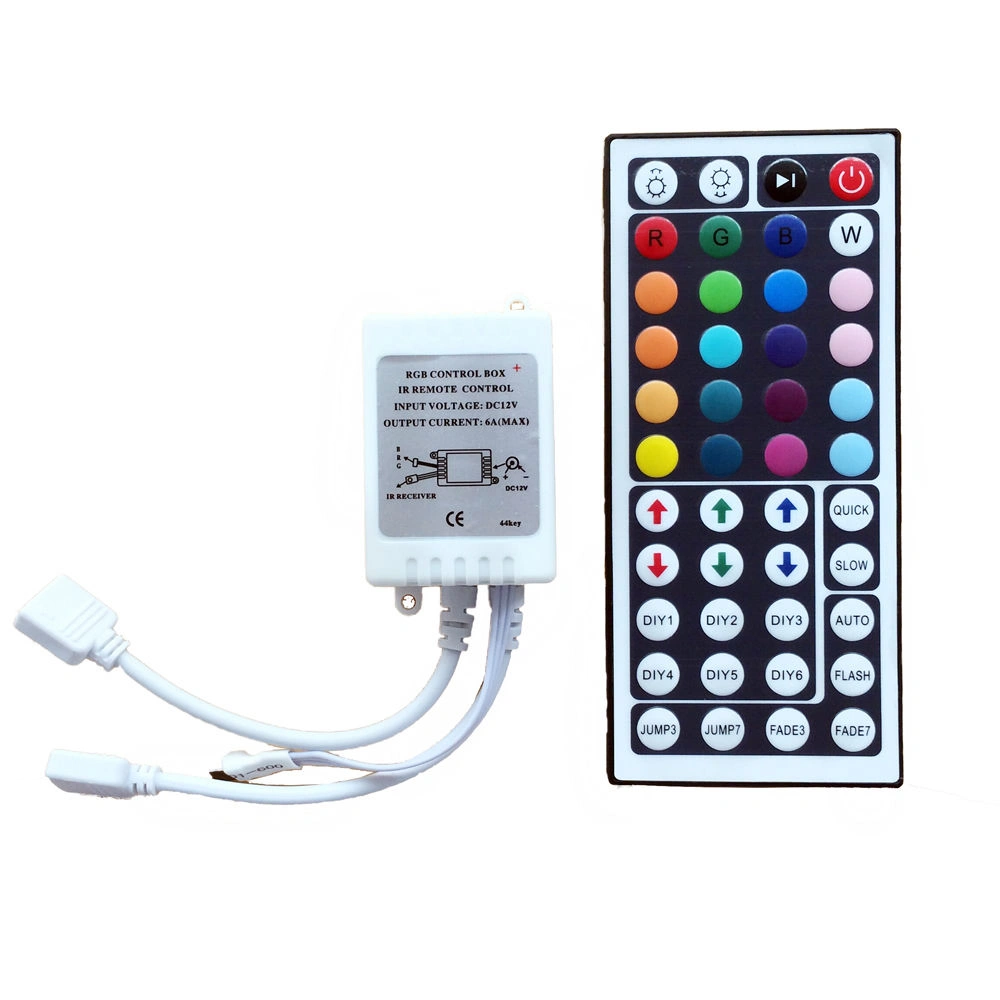 44 Keys IR Remote Controller with Dual Connector for RGB LED Light Strip - 44-Key Infrared RF Remote Control Kit