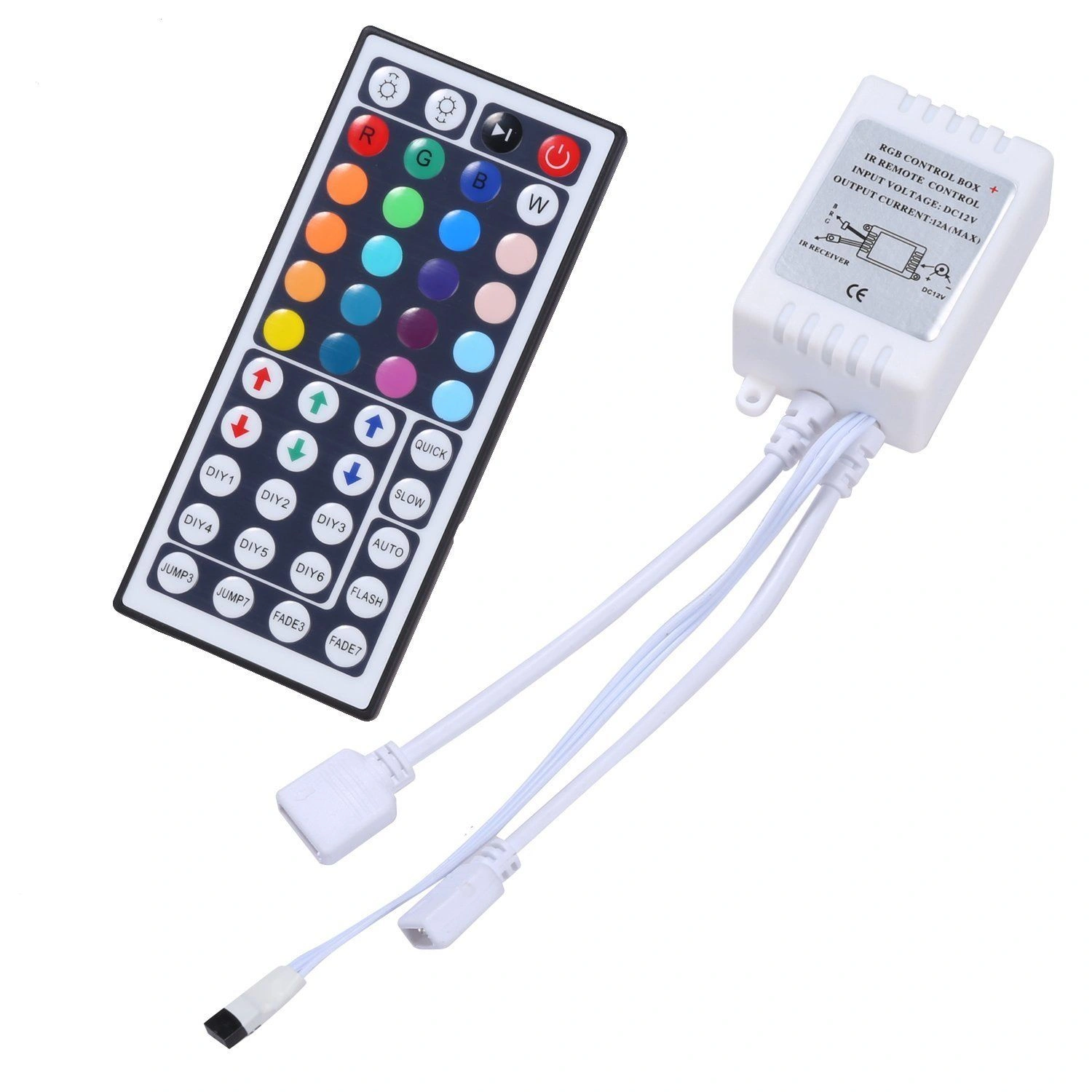 44 Keys IR Remote Controller with Dual Connector for RGB LED Light Strip - 44-Key Infrared RF Remote Control Kit view 2