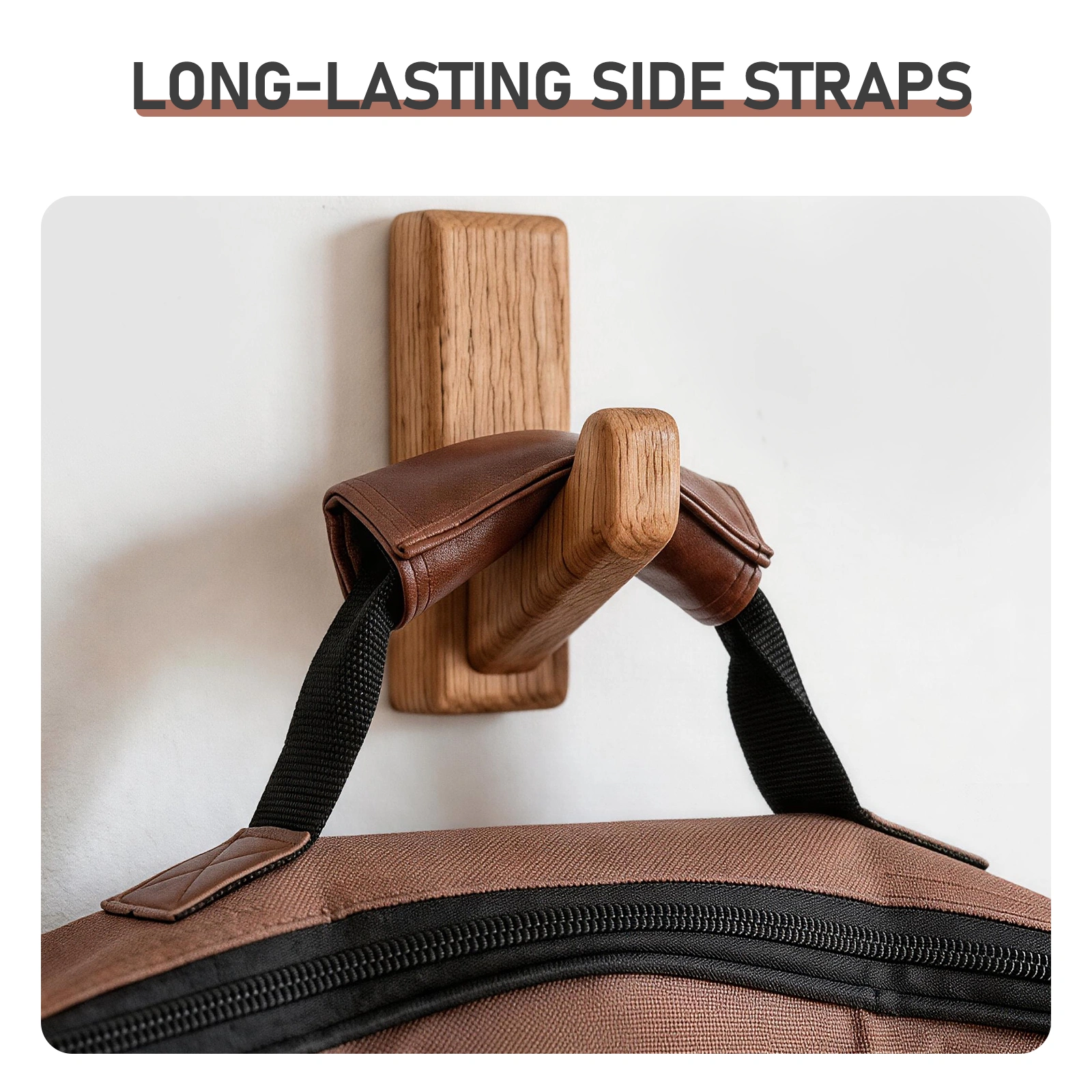 600D Extra-Thick Oxford Cloth Acoustic Guitar Bag with 10mm Sponge Padding — Brown (Fits 41/40-inch Guitars) view 8