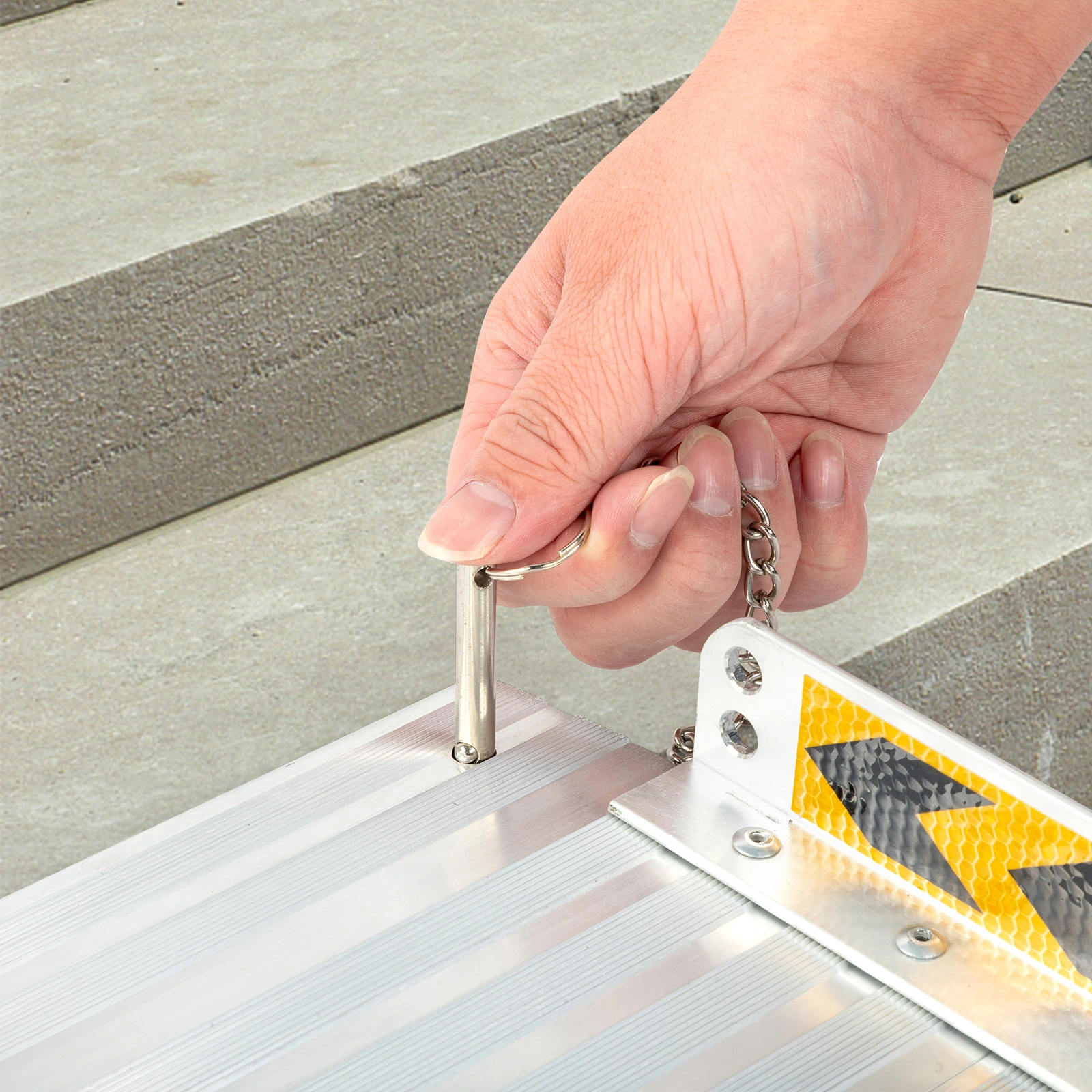 6' Multi-folding Aluminum Wheelchair Loading Ramp: portable foot 5 7 Scooter view 2