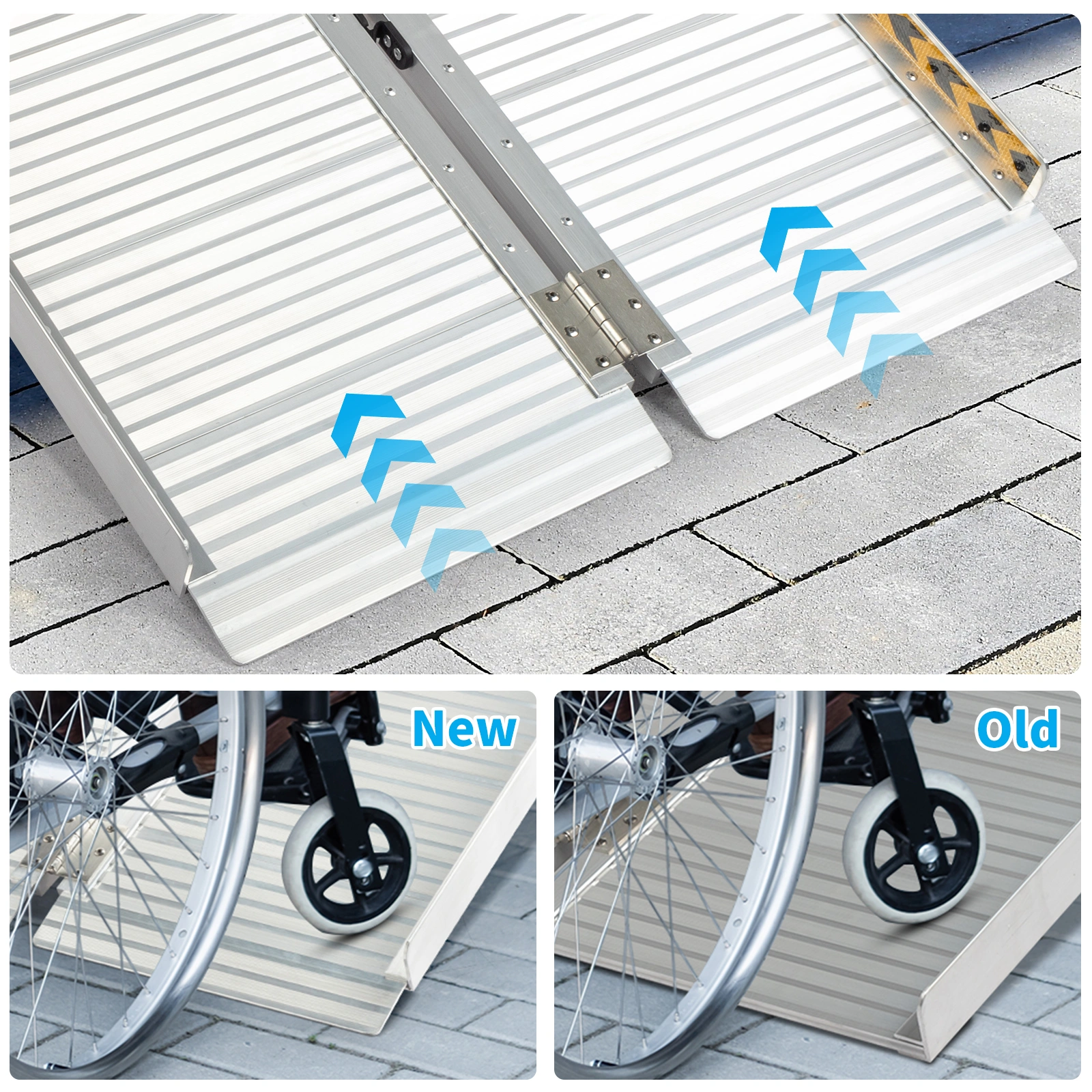6' Multi-folding Aluminum Wheelchair Loading Ramp: portable foot 5 7 Scooter view 7