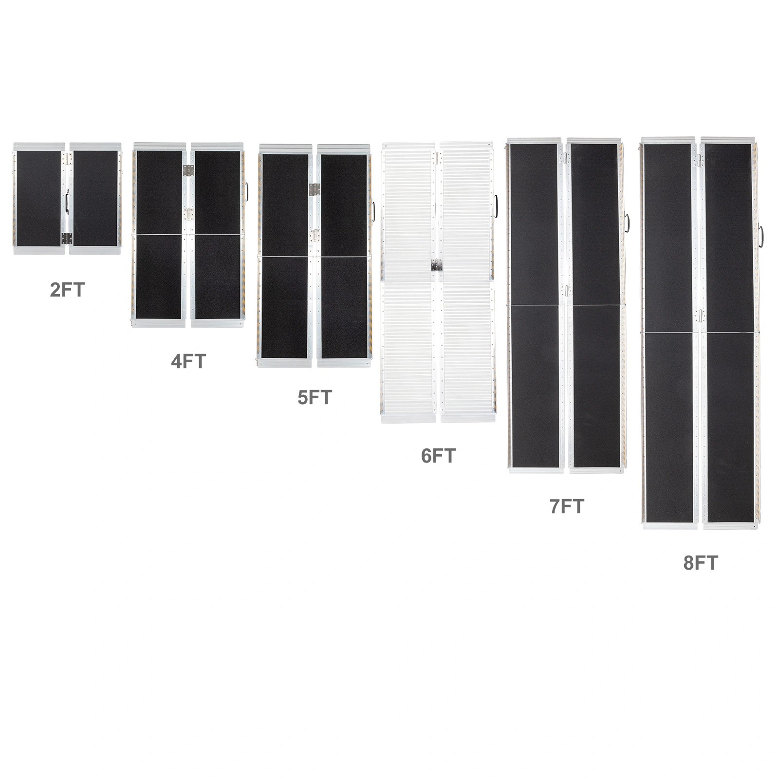 6' Multi-folding Aluminum Wheelchair Loading Ramp: portable foot 5 7 Scooter view 9