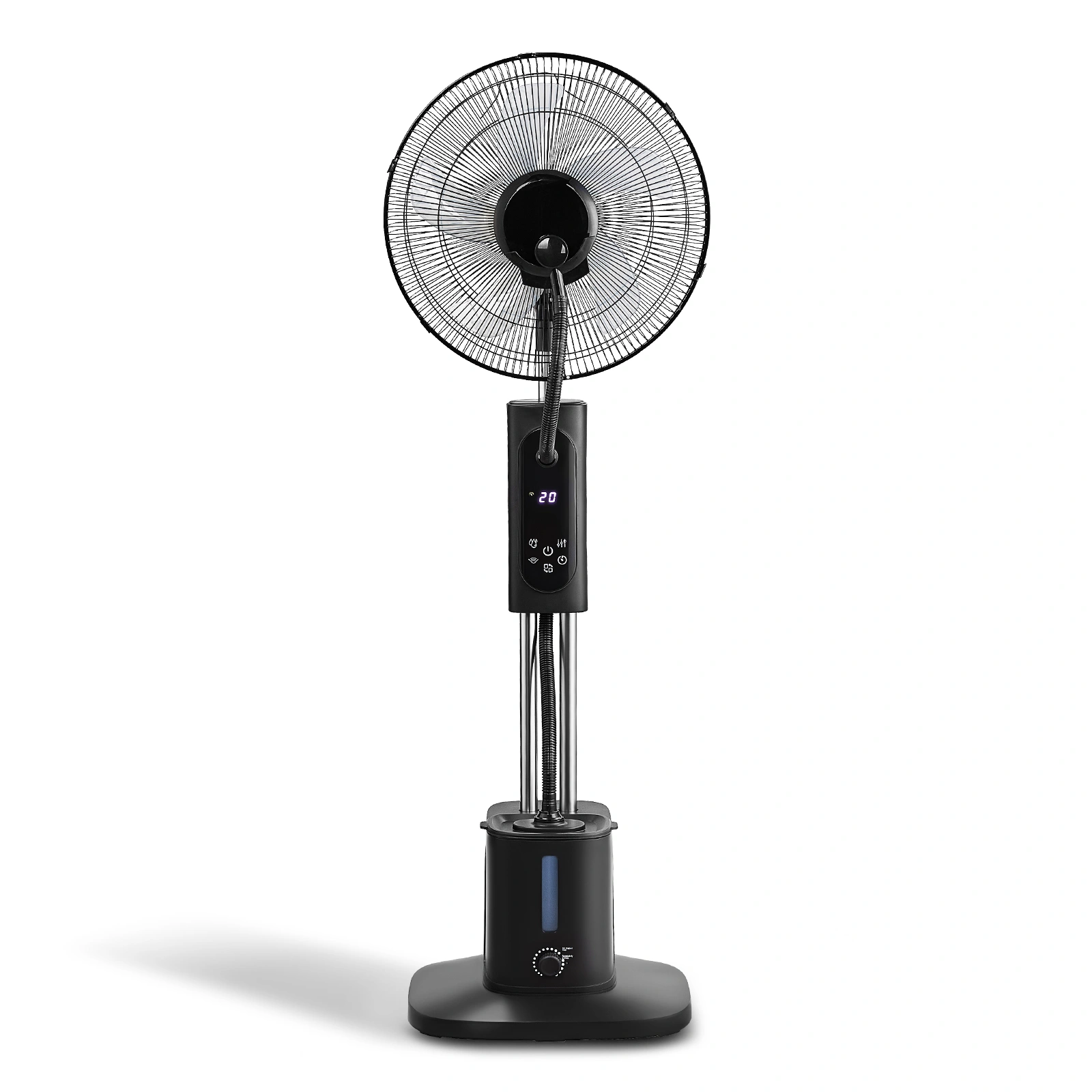 US Standard MH-MF40C Misting Fan, 110V 70W, 16 Inch Household Standing Mist Fan, 2.5L Detachable Water Tank, LED Display, PP Material & Aluminum Motor, Black, Ventilation & Humidification, Touch & Remote Control view 2