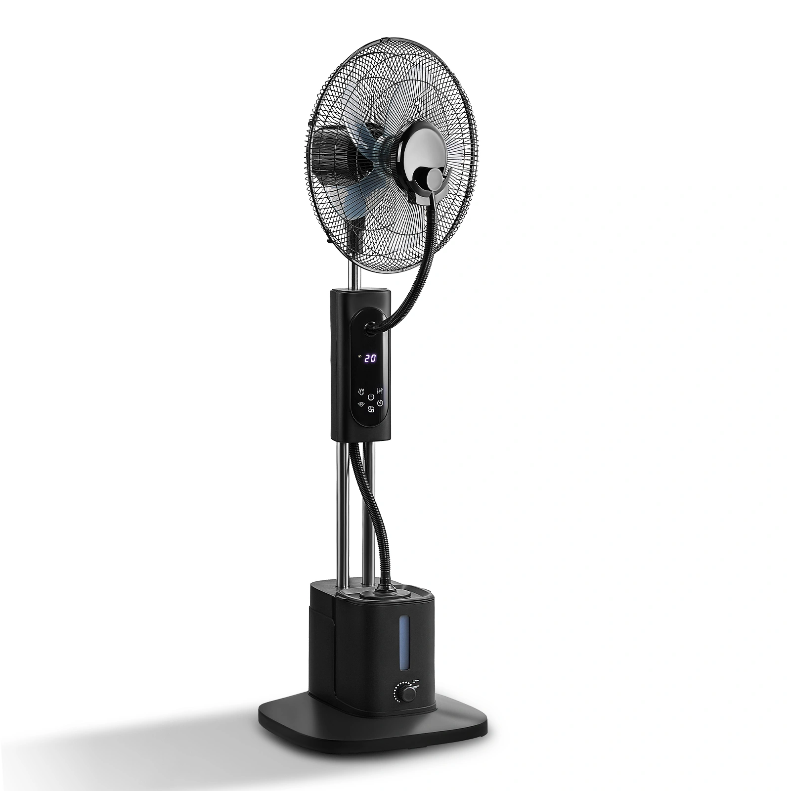 US Standard MH-MF40C Misting Fan, 110V 70W, 16 Inch Household Standing Mist Fan, 2.5L Detachable Water Tank, LED Display, PP Material & Aluminum Motor, Black, Ventilation & Humidification, Touch & Remote Control view 4