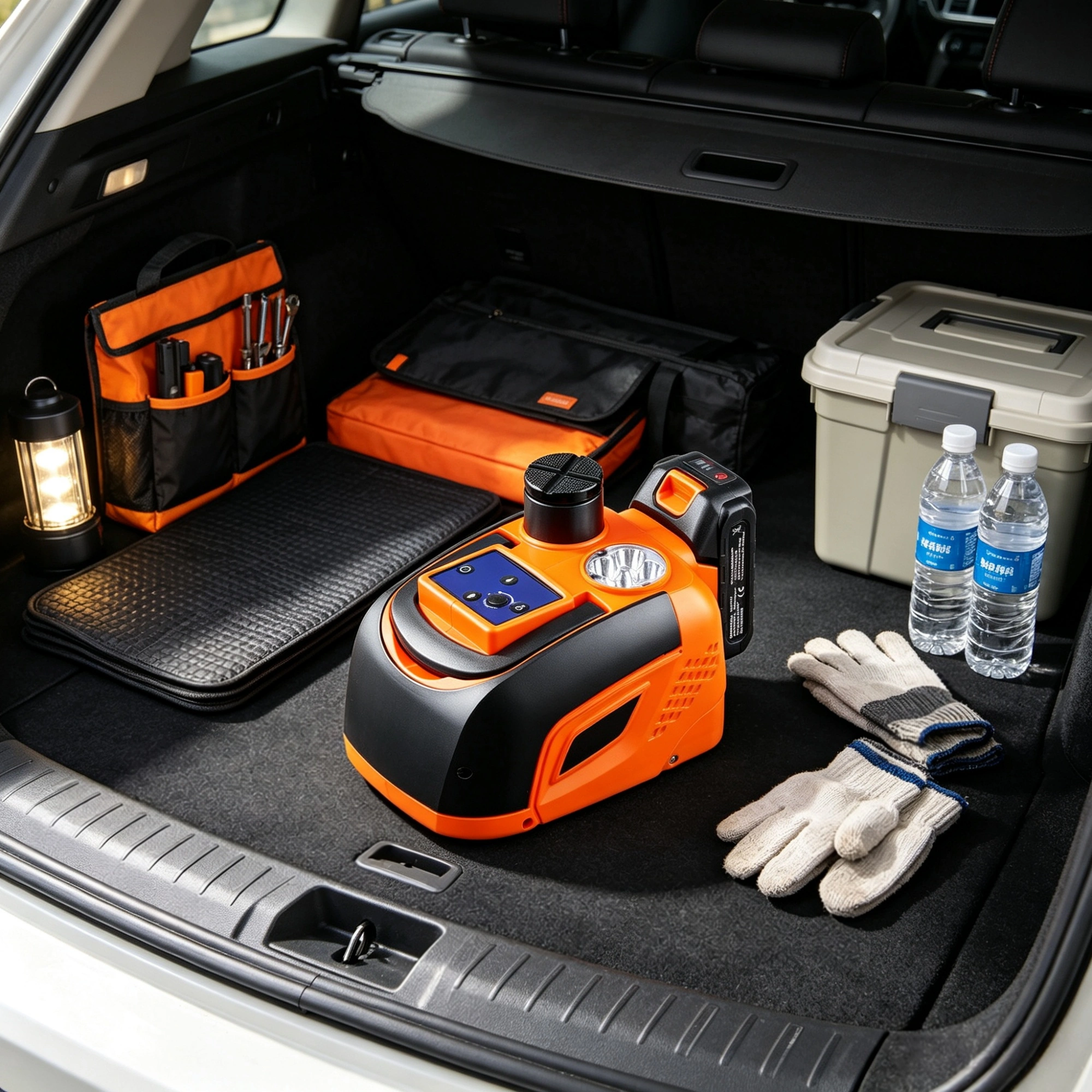Electric Scissor Jack 11000 lbs Capacity, Heavy Duty Adjustable Car Jack with LED Light & Remote Control view 6