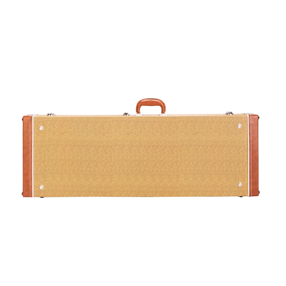High Grade Electric Guitar Square Hard Case for GST GTL 170 SG and Burning fire Style Flat Yellow view 3
