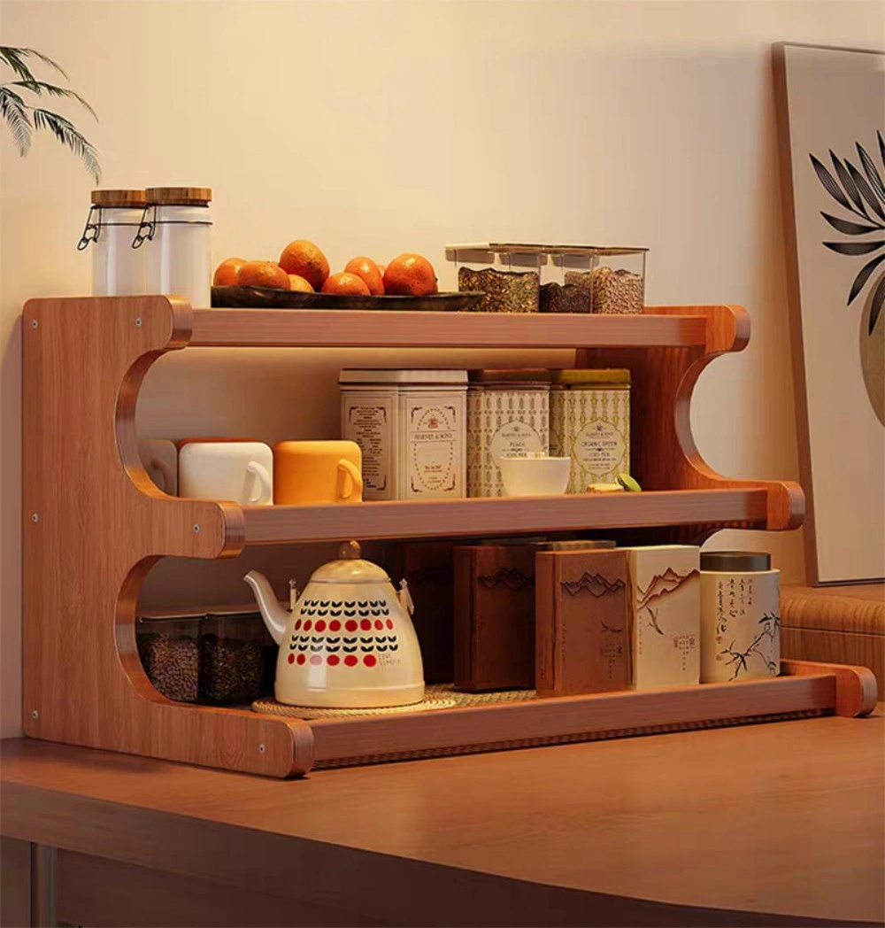 3 Tier Tabletop Cup Storage Rack - Coffee Mug Display Shelf & Holder, Space-Saving Desk Organizer