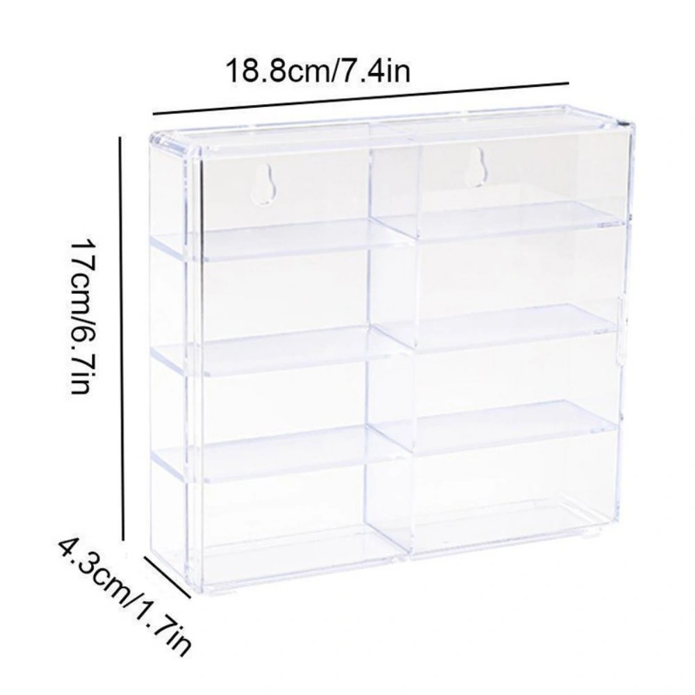 1:64 Acrylic Display Case Box for 1:64 Car Model Diecast with Door Cabinet Shelf view 5