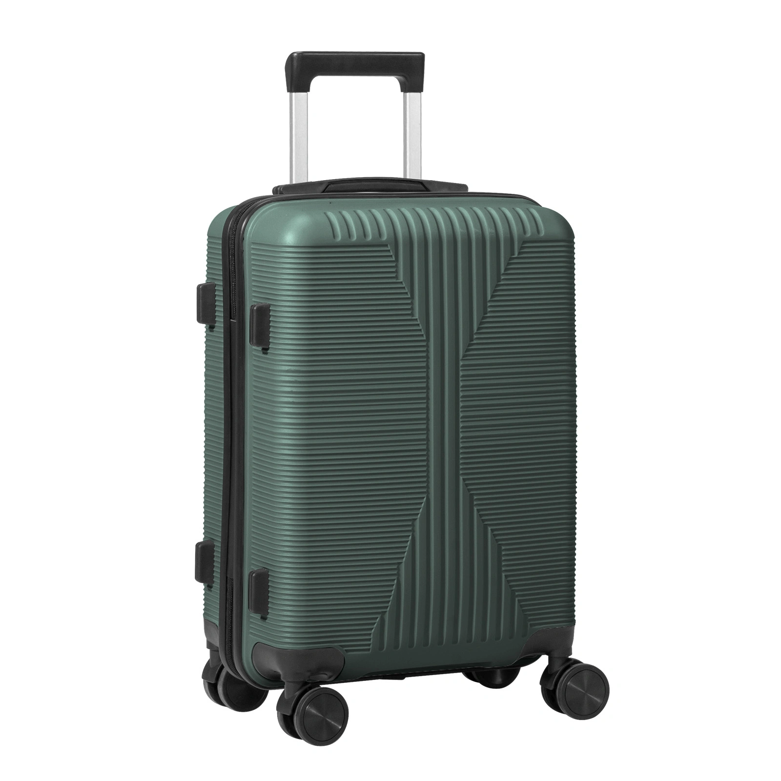20-inch Non-TSA Customs Lock Suitcase PP Single Trolley Case Dark Green view 2